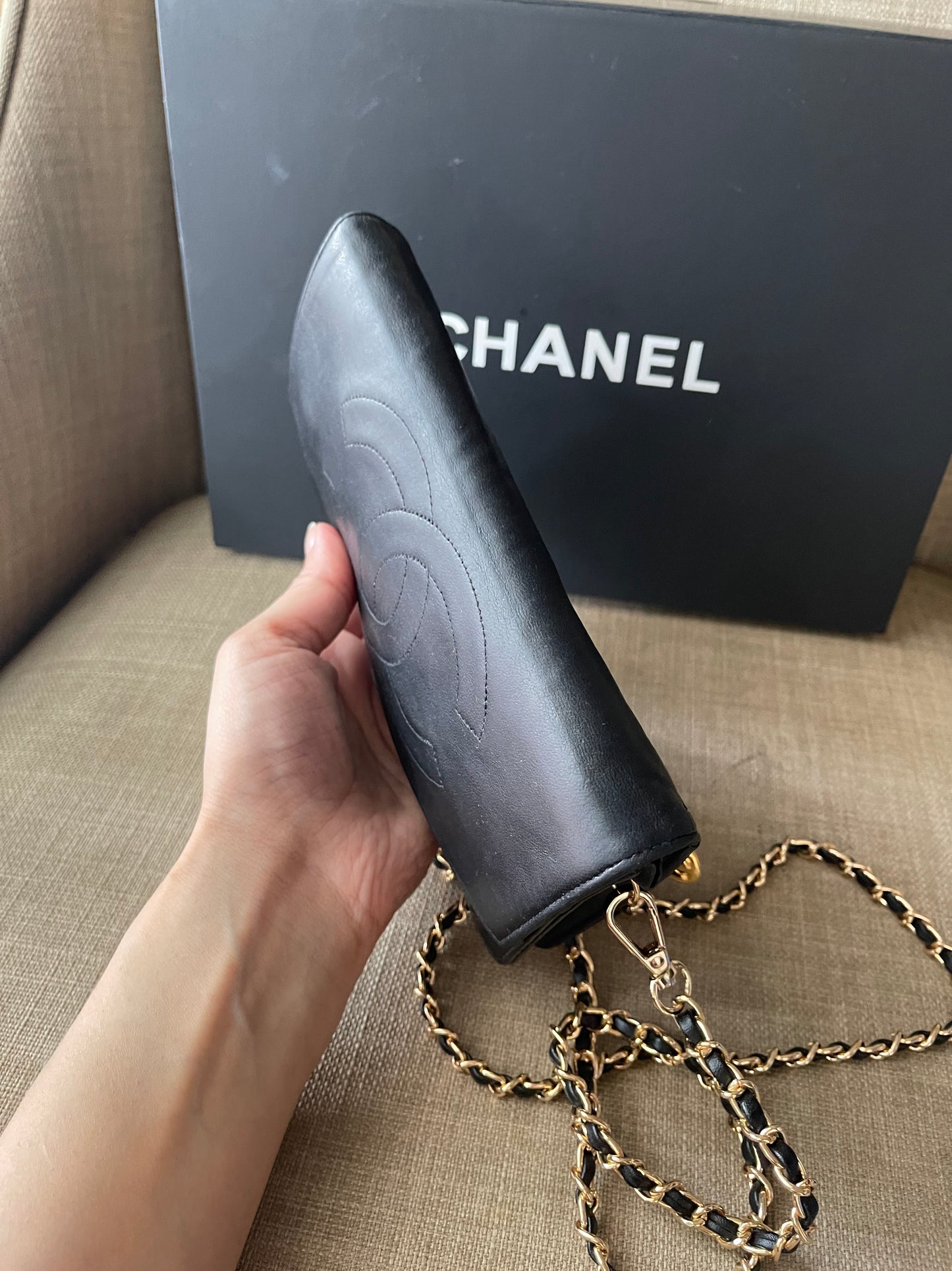 Authentic vintage CHANEL LEATHER WALLET