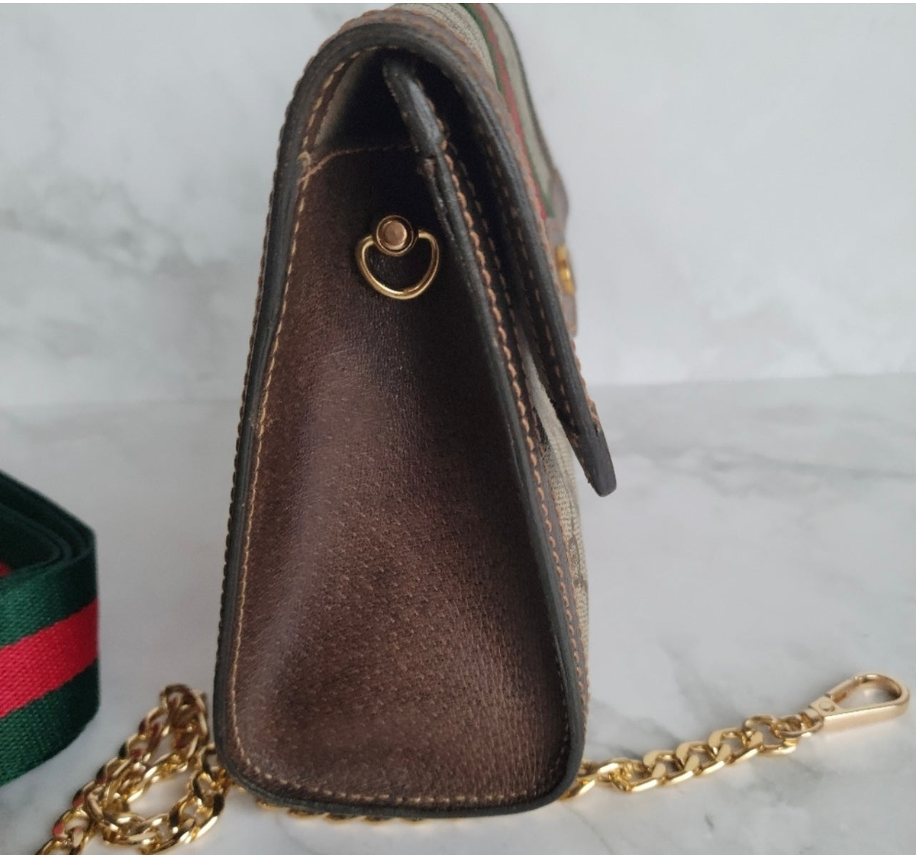 Authentic Gucci vintage sherry line clutch crossbody
