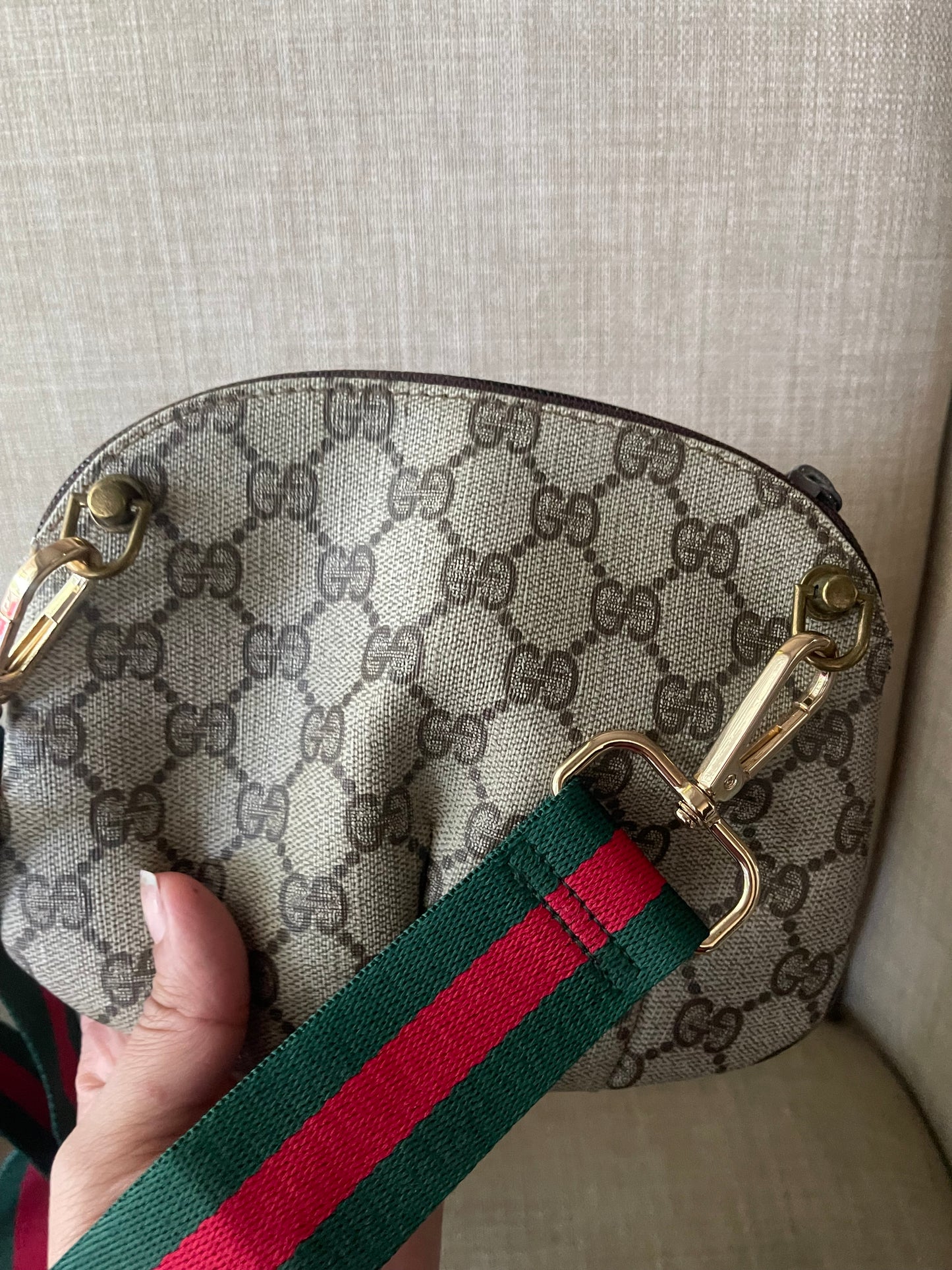 Authentic Gucci vintage GG canvas clutch crossbody bag