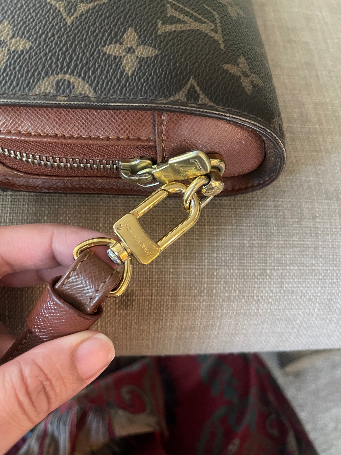 Authentic Louis Vuitton monogram wristlet pouch