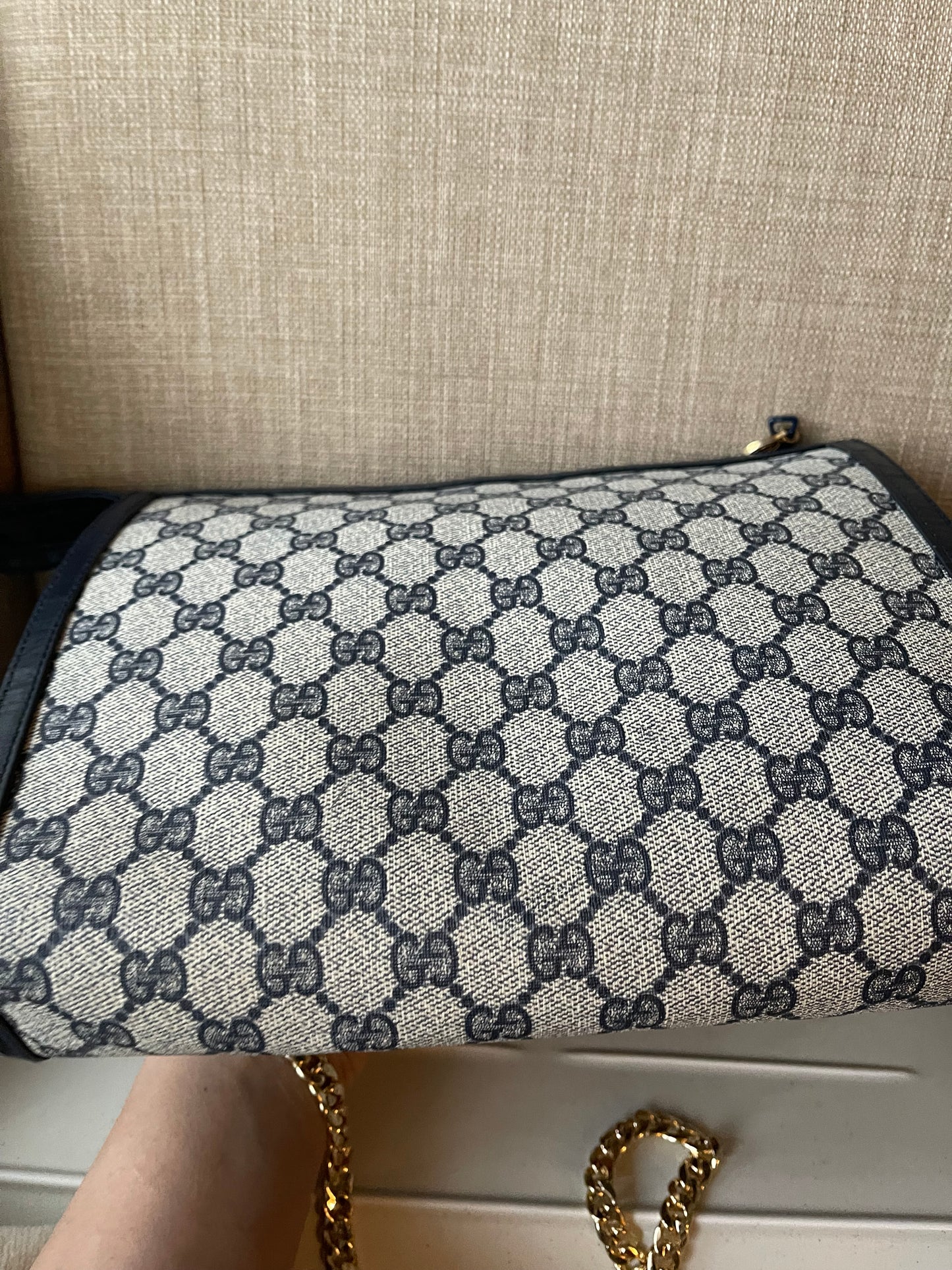 Authentic Gucci vintage web sherry line clutch crossbody