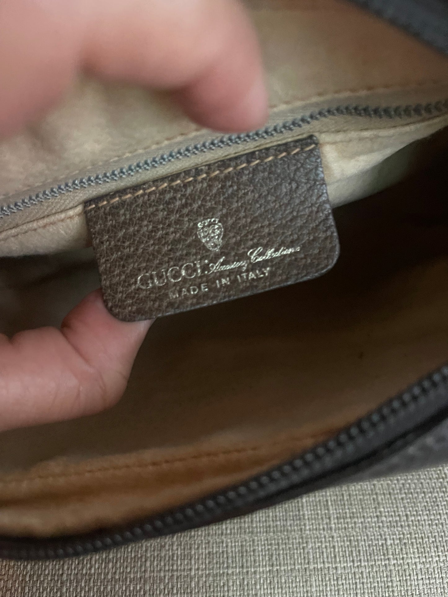 Authentic Gucci vintage web sherry line crossbody bag