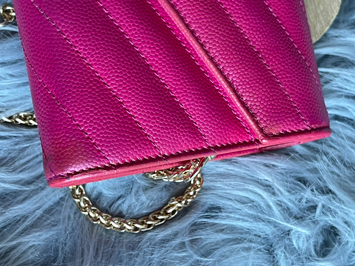 Authentic YSL V stich bifold wallet