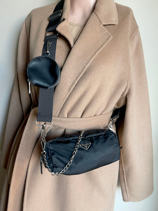 Authentic Prada accessory’s pouch turned into a crossbody