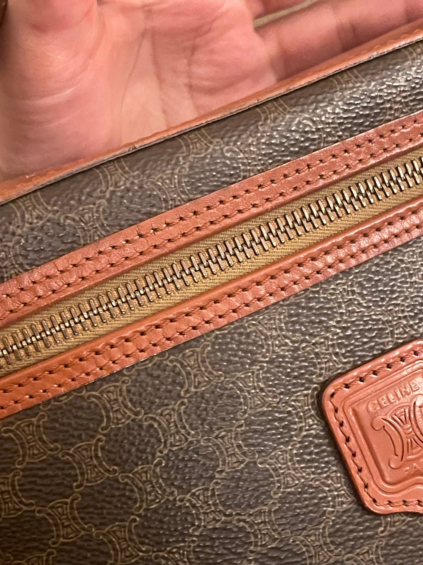 Authentic vintage Celine vanity clutch crossbody bag