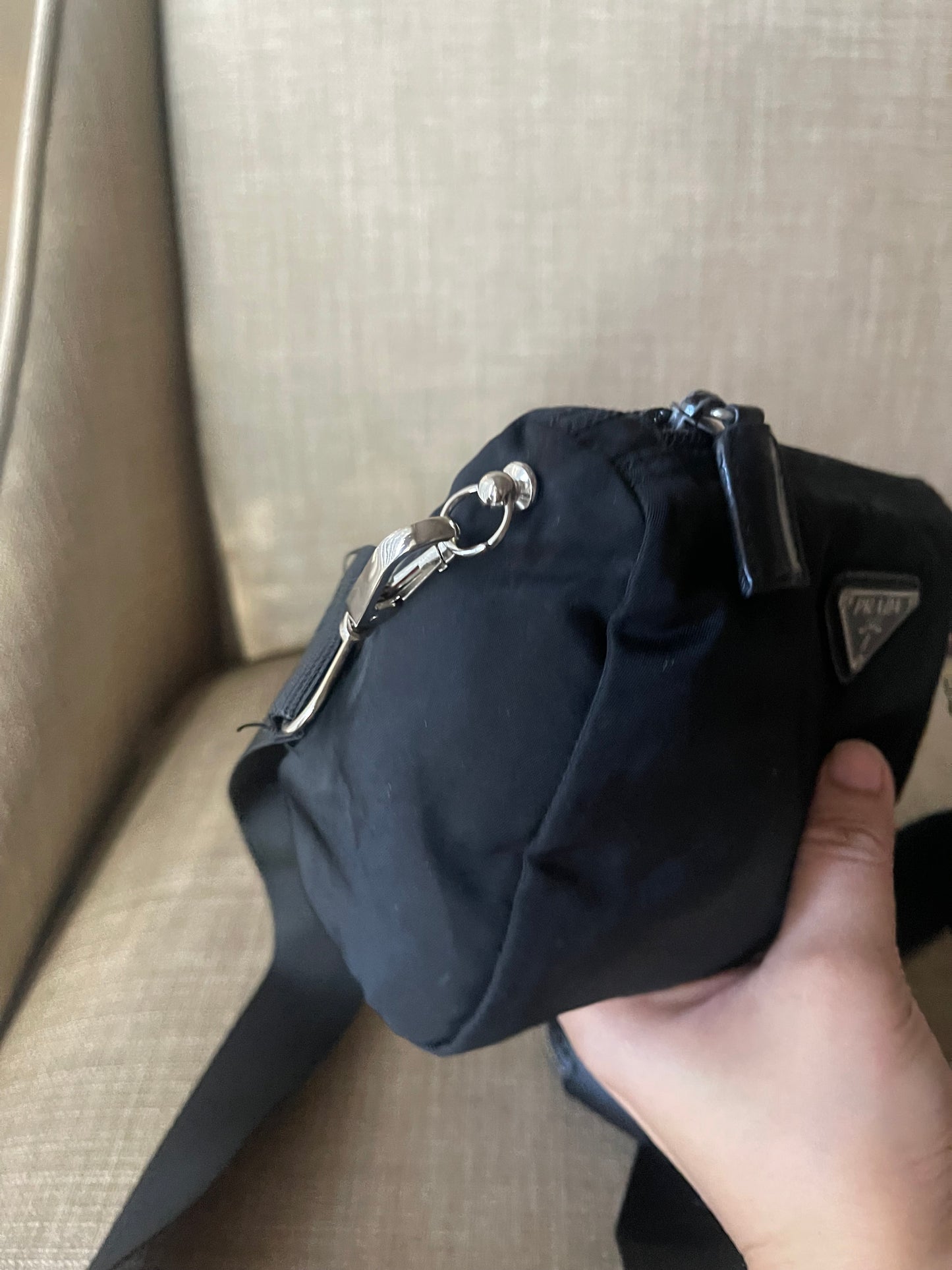 Authentic Prada nylon pouch crossbody