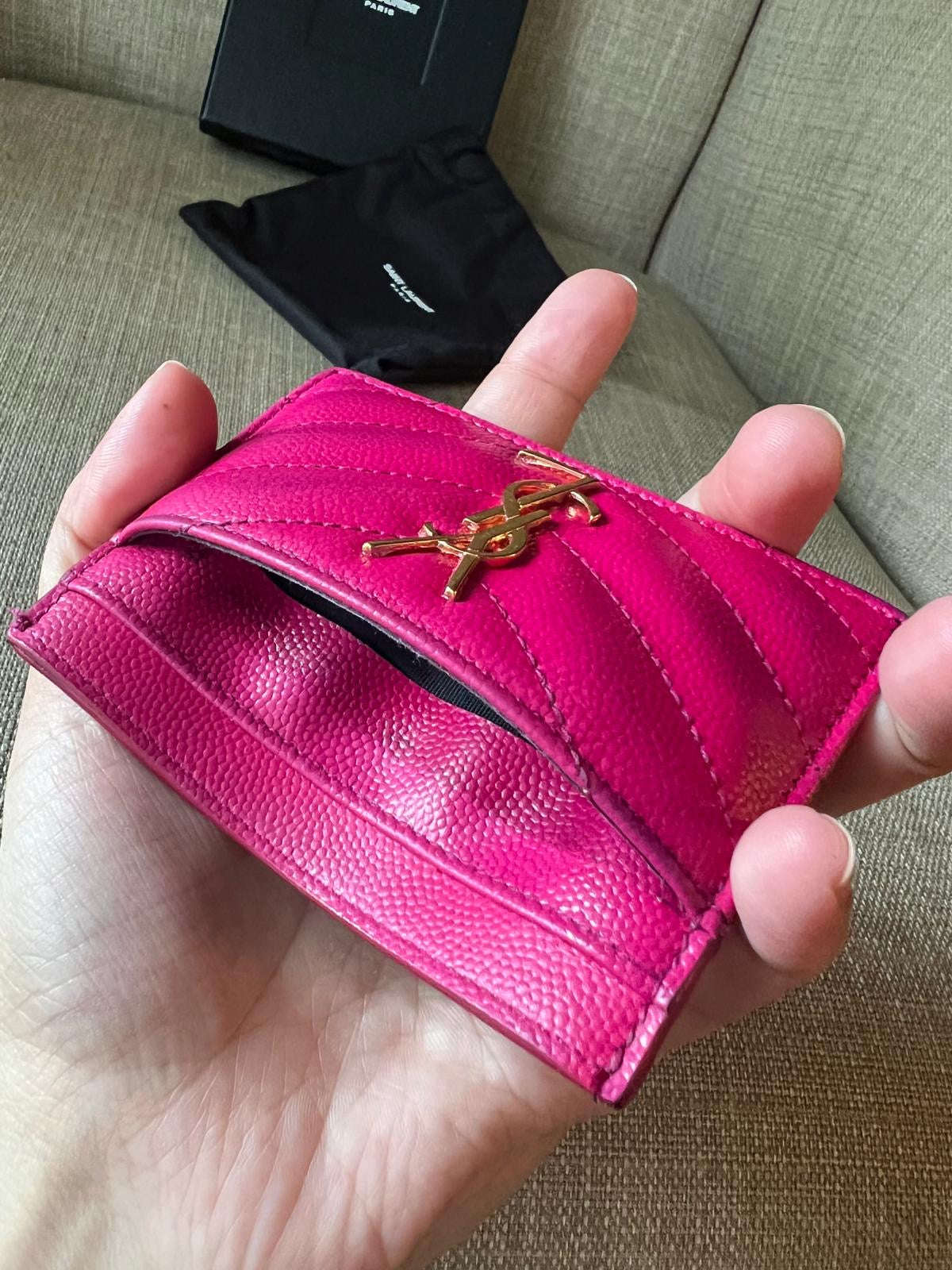 Authentic ysl saint Laurent card case