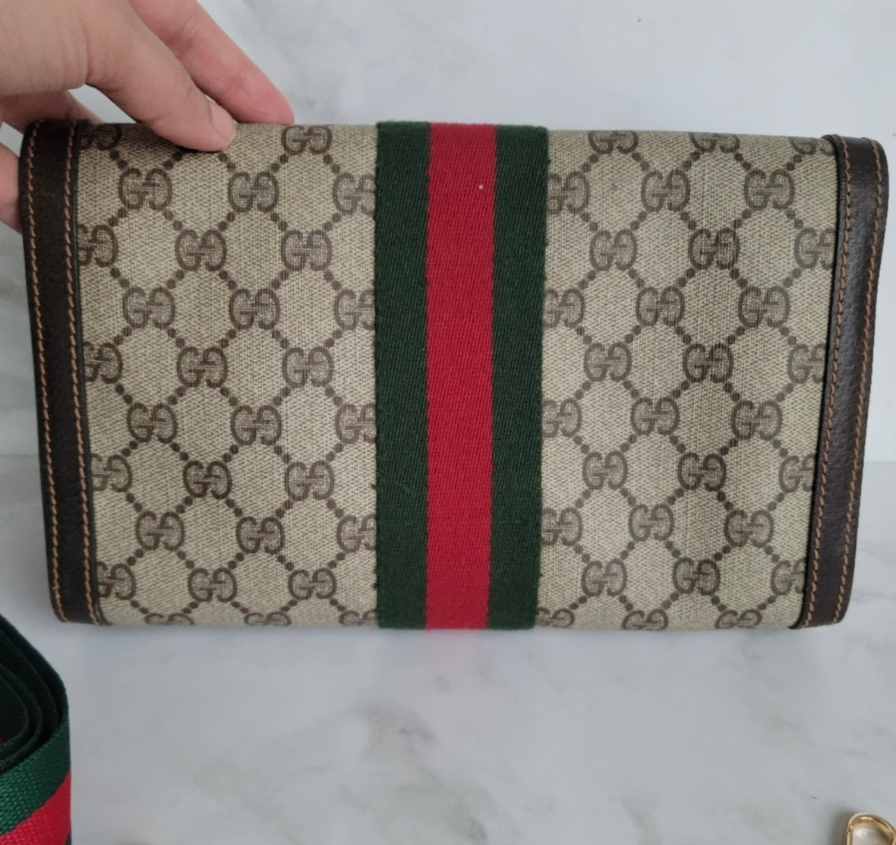 Authentic Gucci vintage sherry line clutch crossbody