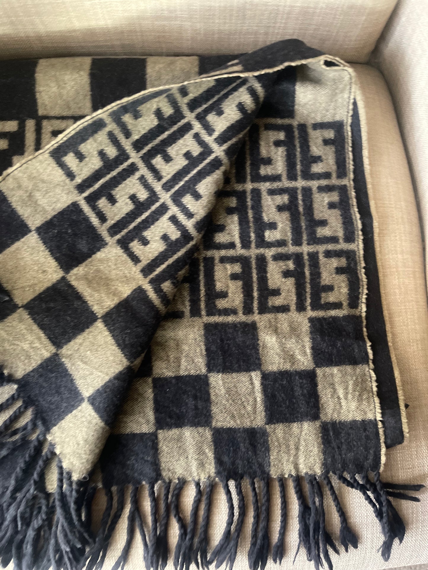 Authentic fendi vintage used scarf