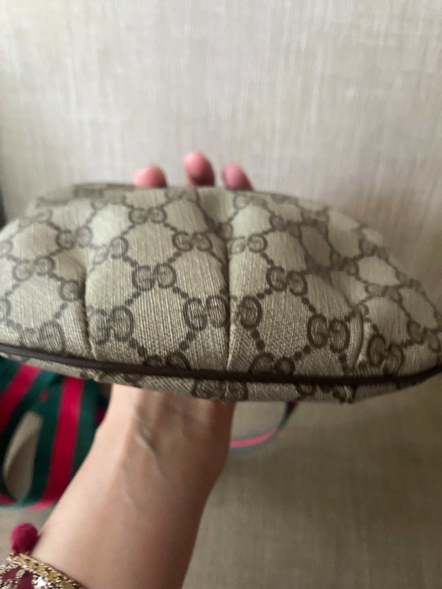 Authentic Gucci vintage GG canvas clutch crossbody bag