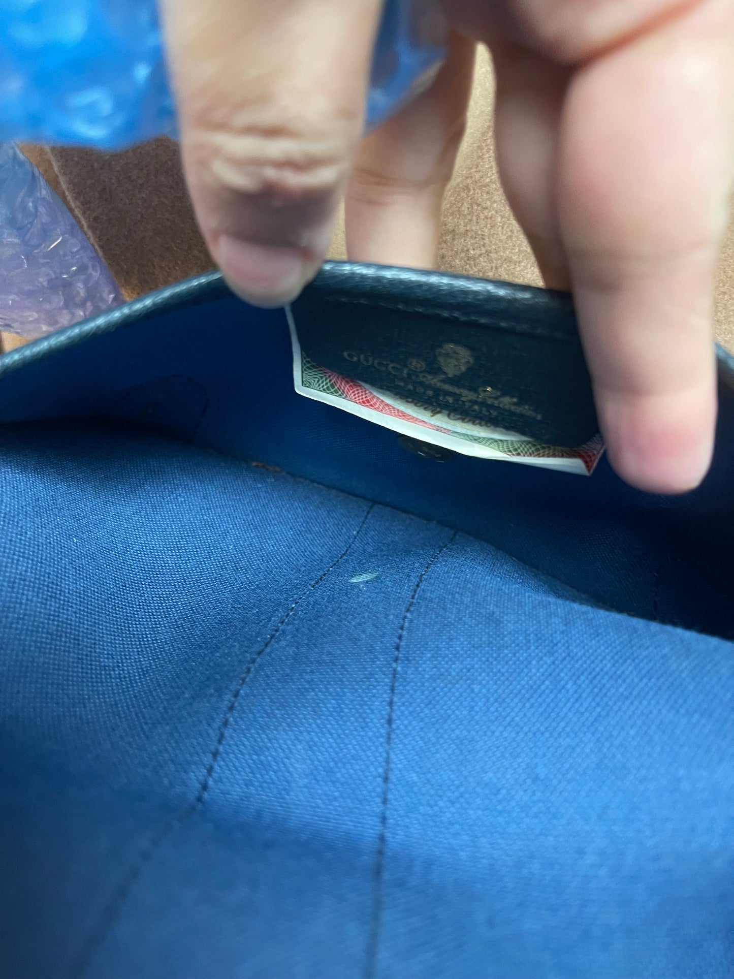 Authentic Gucci vintage web sherry line clutch bag