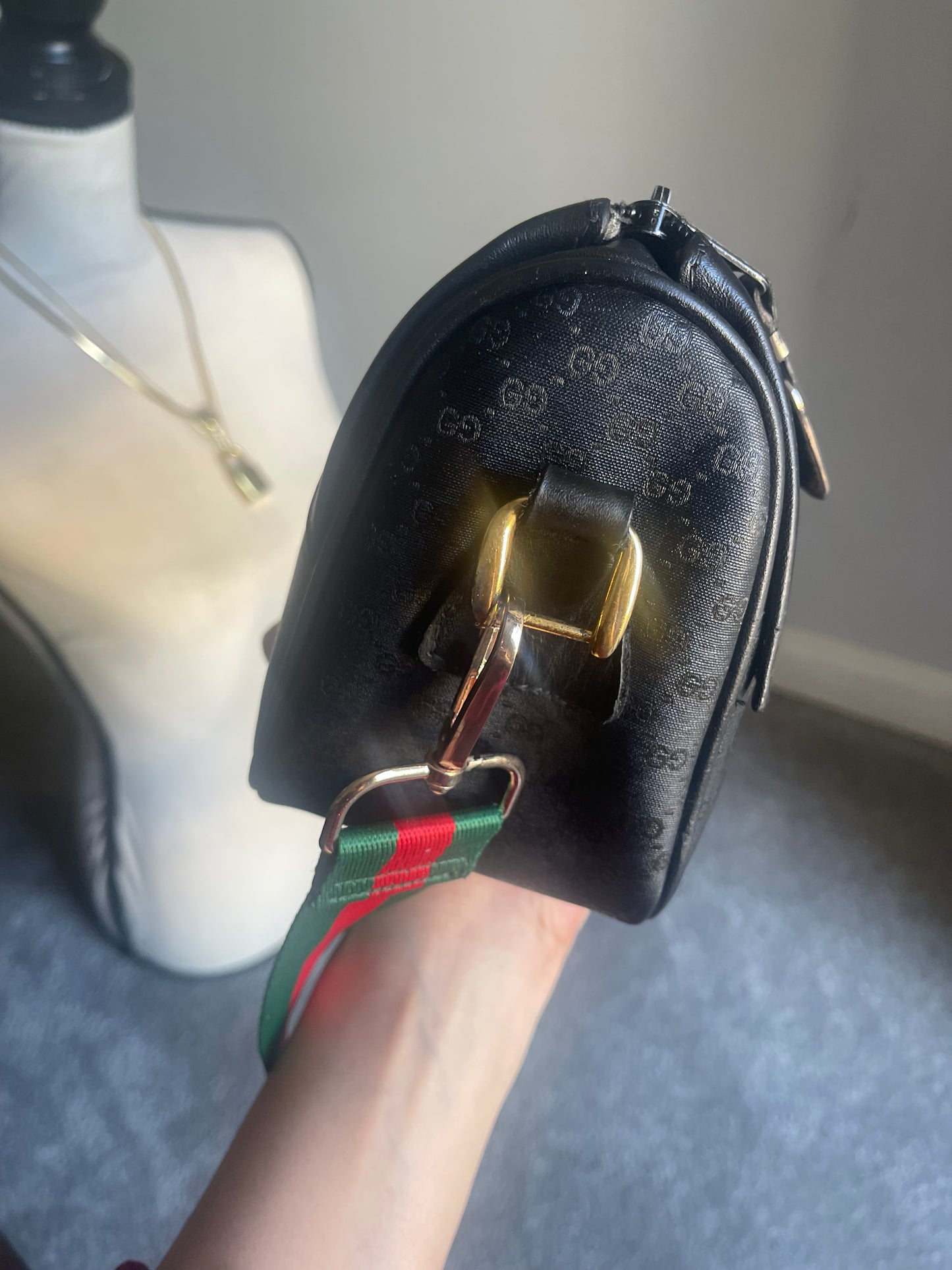 Authentic vintage Gucci black crossbody bag