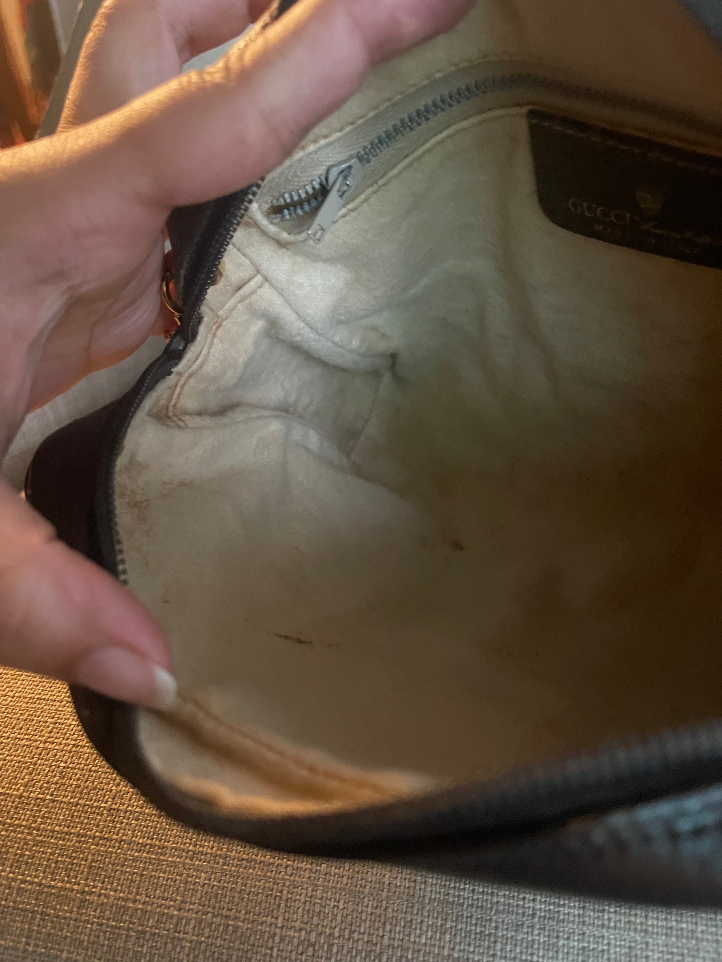 Authentic Gucci vintage web sherry line crossbody bag