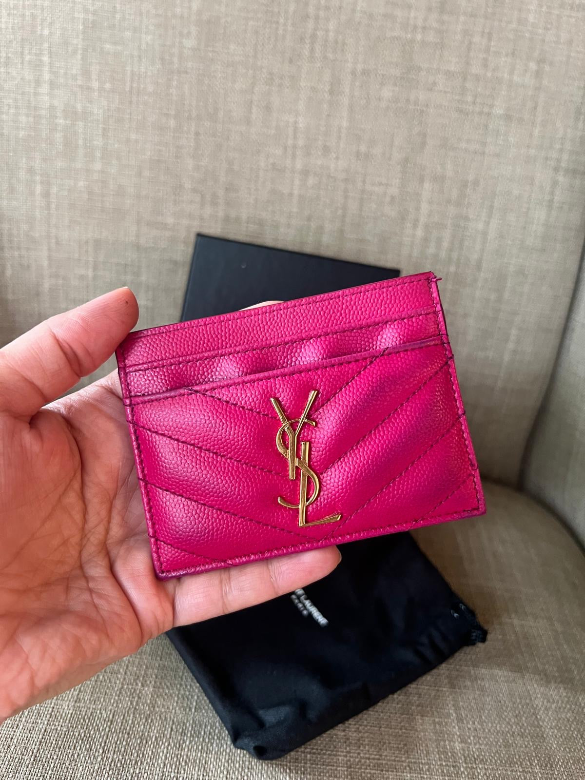 Authentic ysl saint Laurent card case