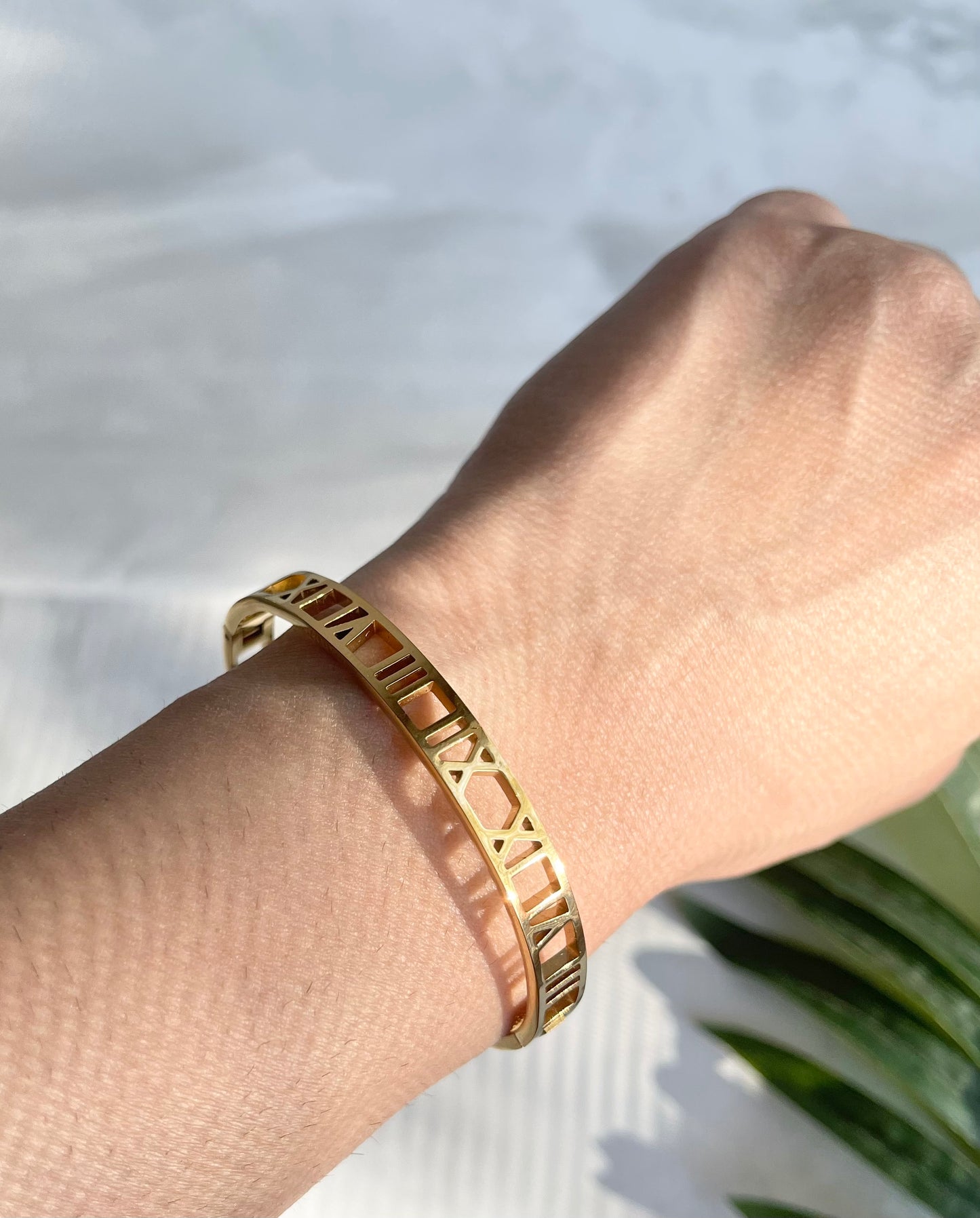 Upcycled Dior charm cuff bracelet