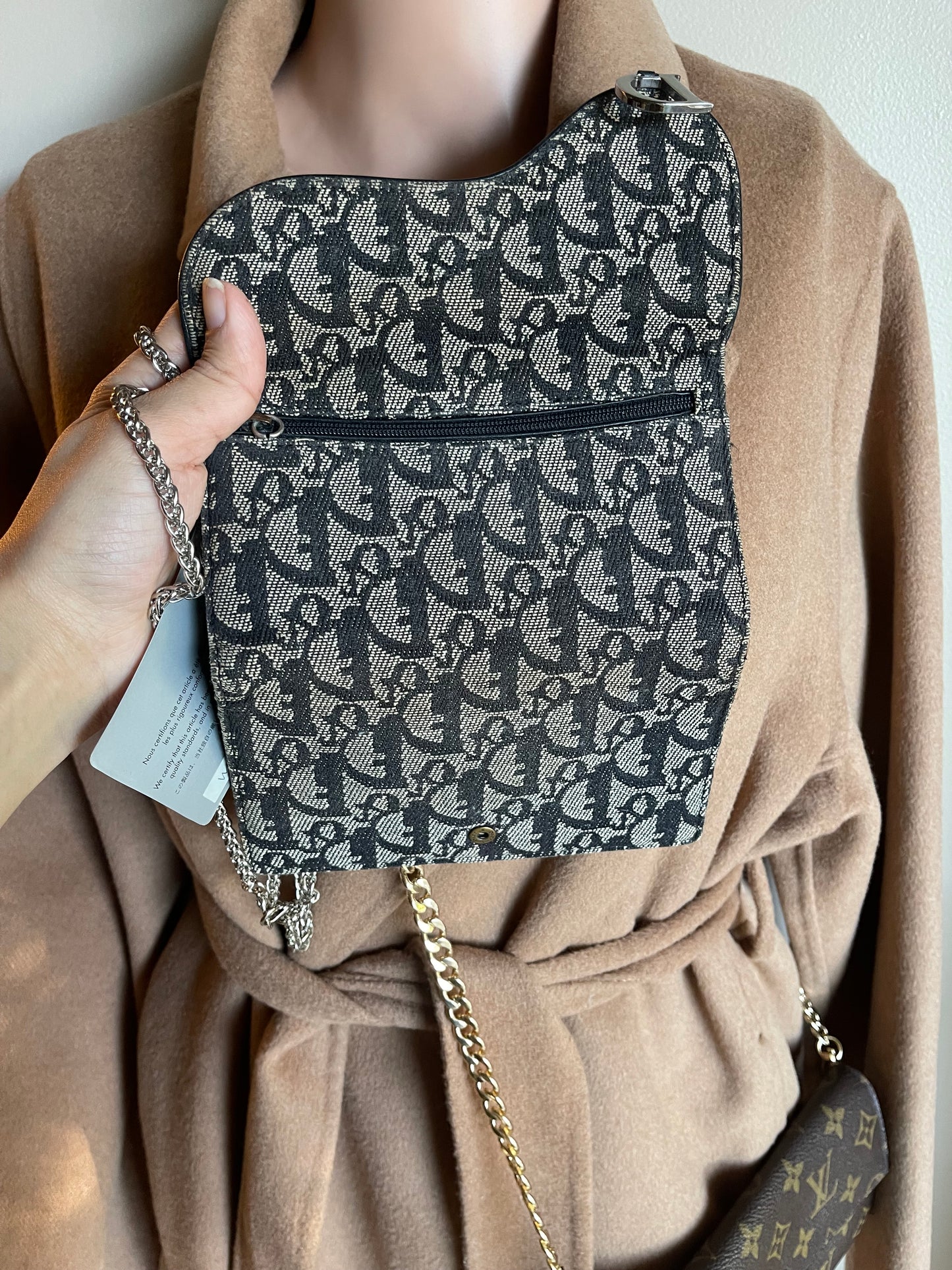 Authentic Dior vintage D ring wallet