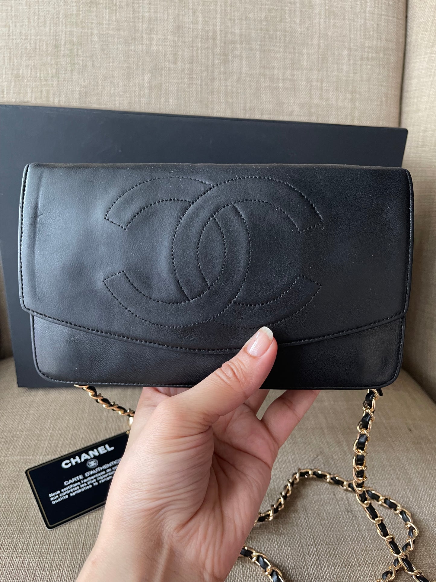 Authentic vintage CHANEL LEATHER WALLET