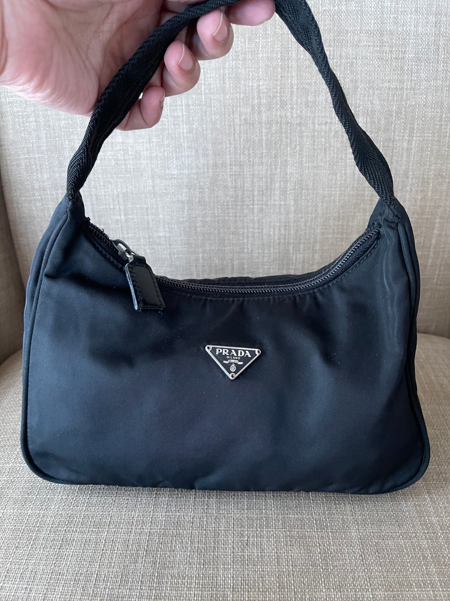 Authentic vintage Prada nylon small shoulder bag