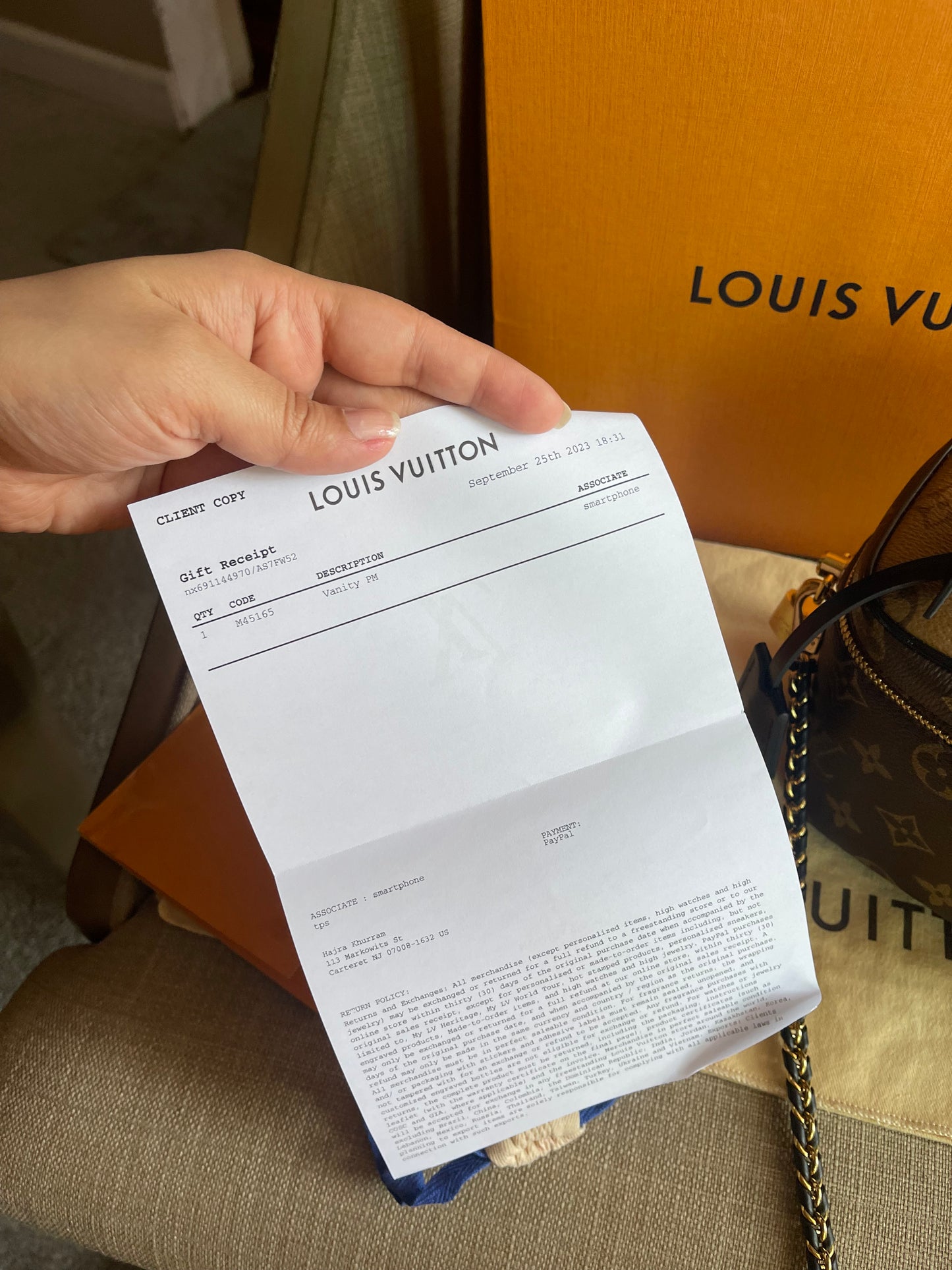 Authentic Louis Vuitton vanity bag pm