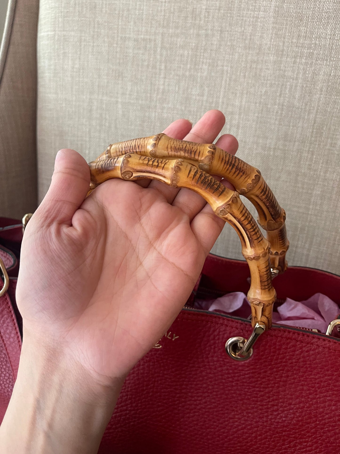 Authentic Gucci vintage bamboo shoulder bag