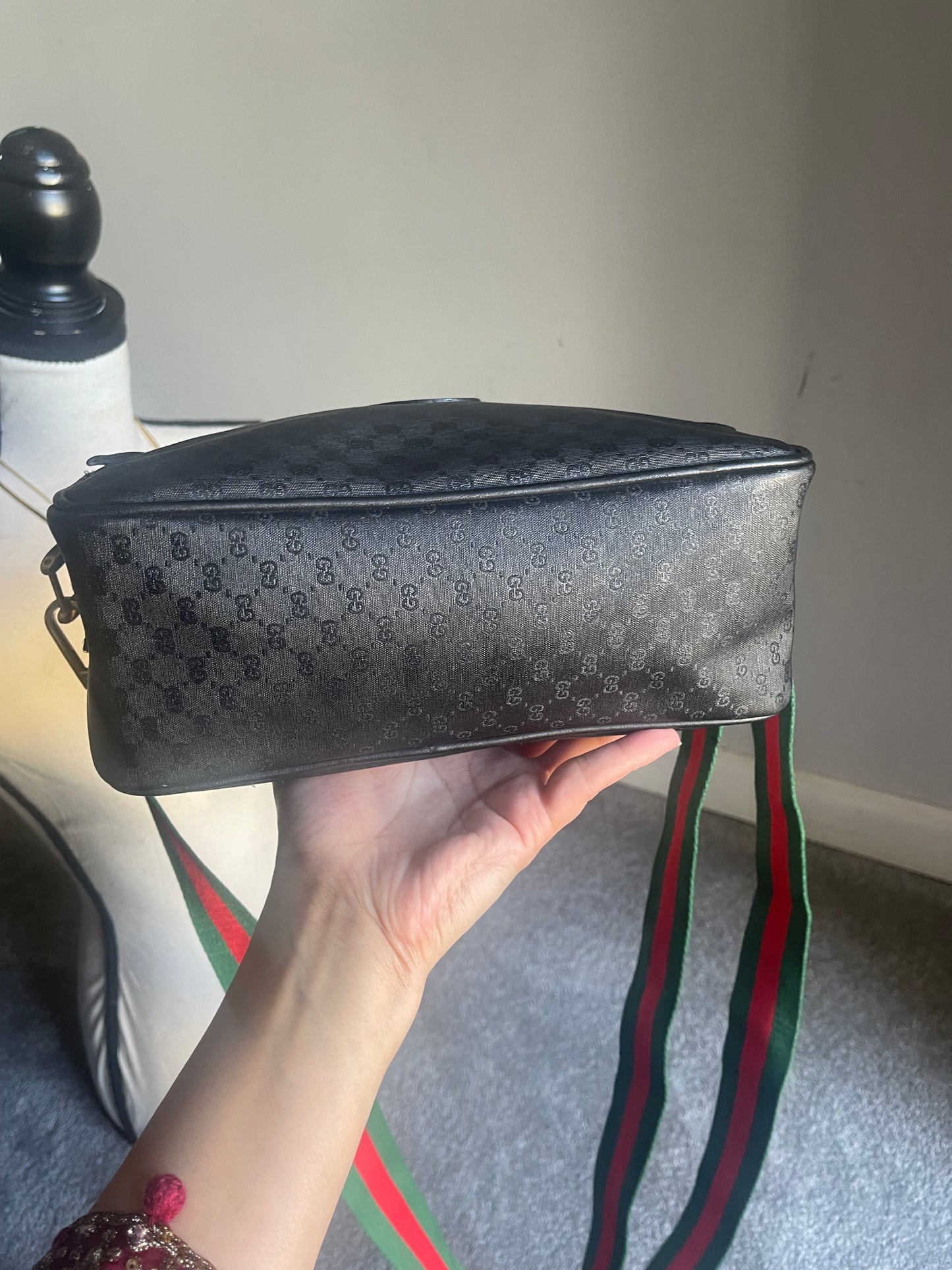 Authentic vintage Gucci black crossbody bag