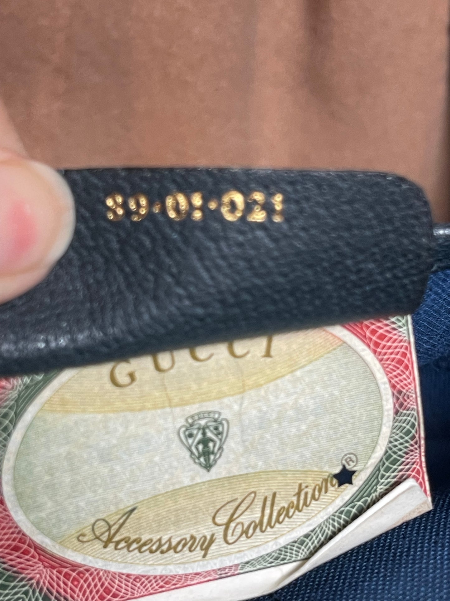 Authentic Gucci vintage web sherry line clutch bag