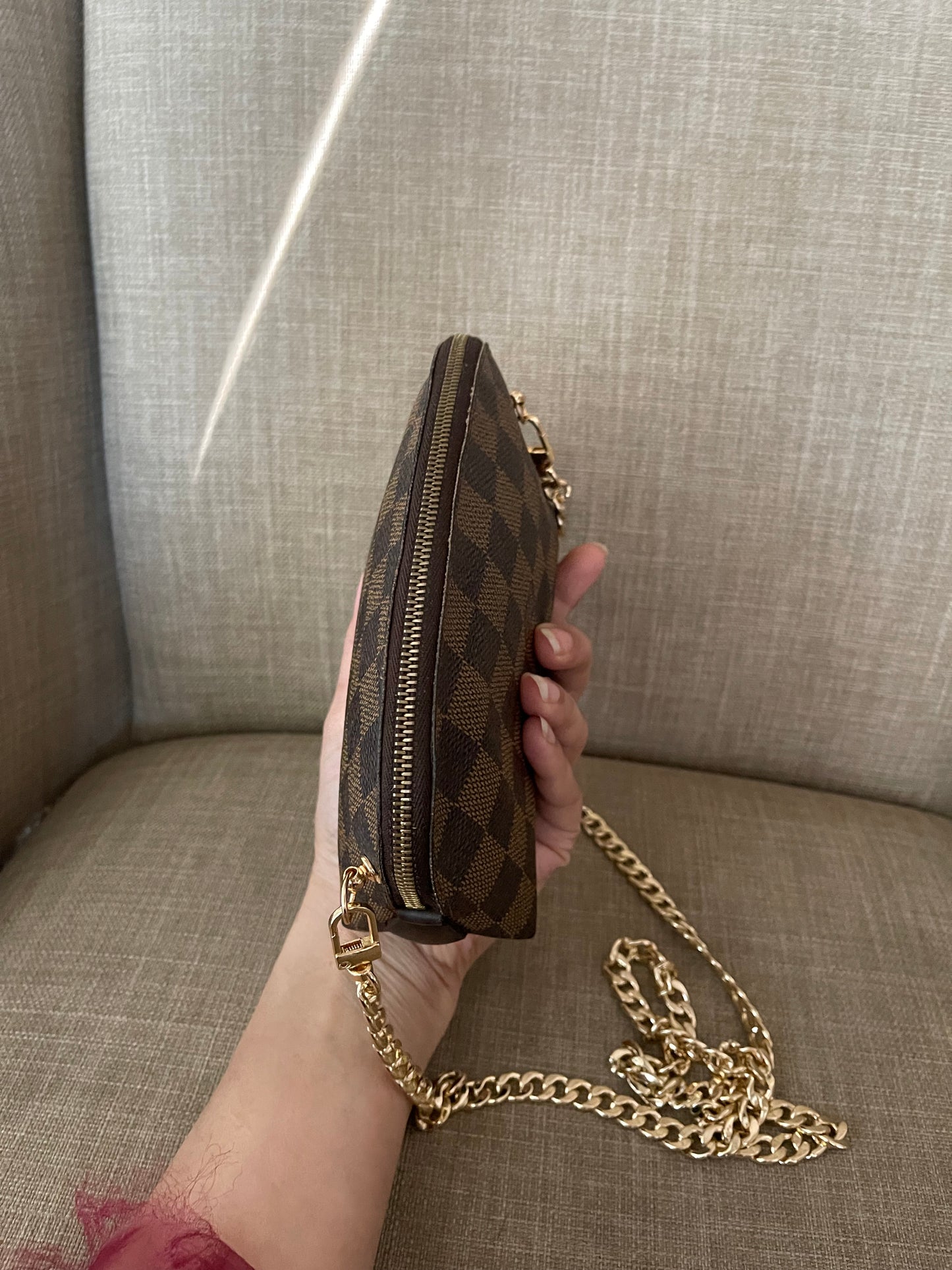 Authentic Louis Vuitton damier azur pouch crossbody