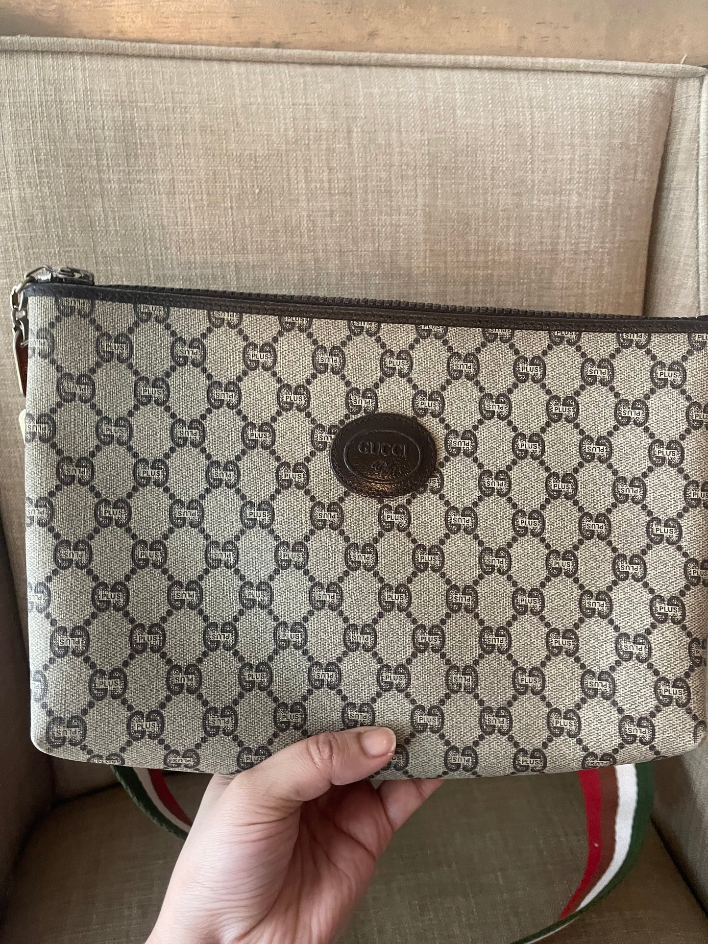 Authentic Gucci gg plus vintage clutch bag