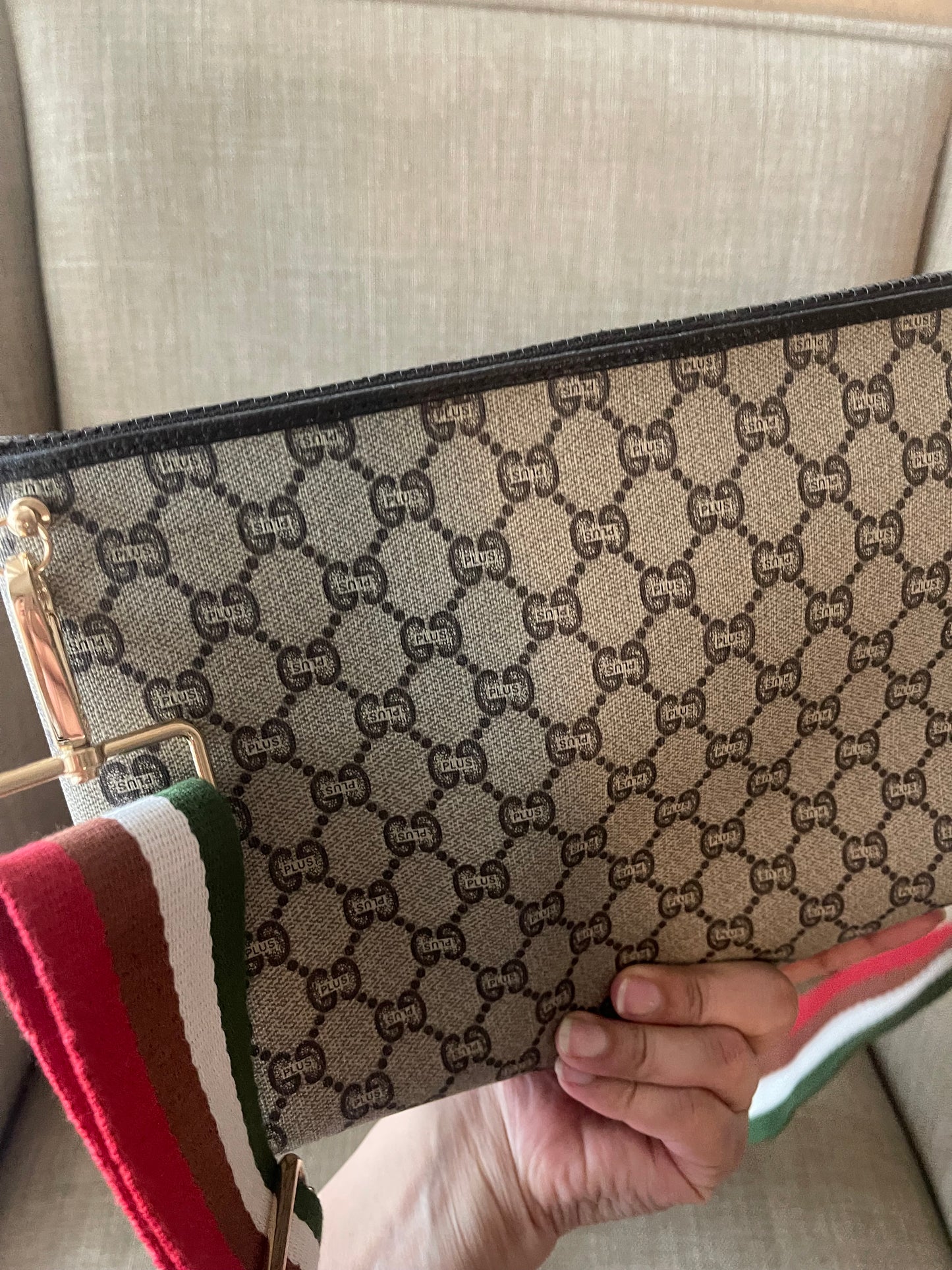 Authentic Gucci gg plus vintage clutch bag