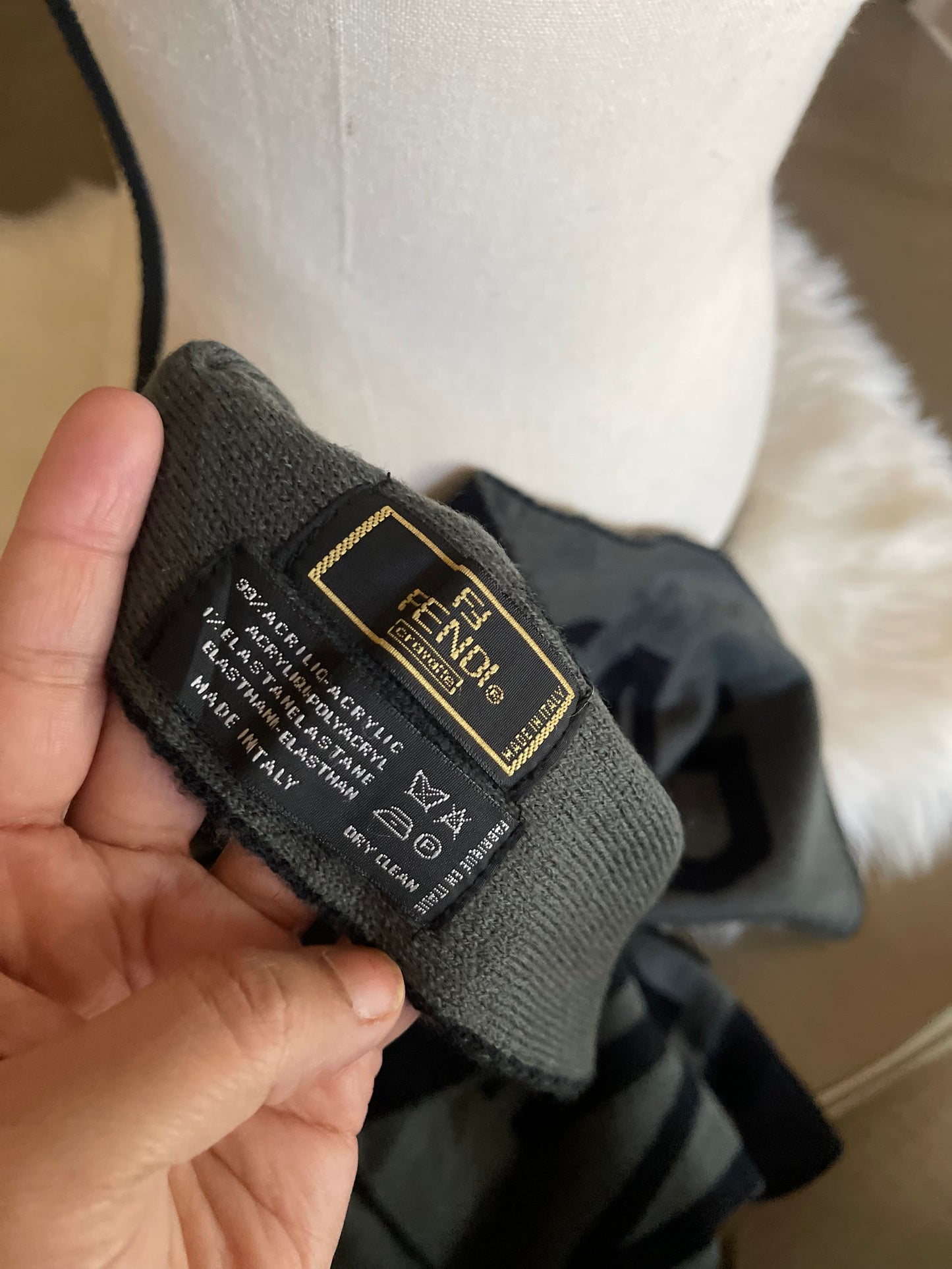 Authentic vintage fendi wool scarf