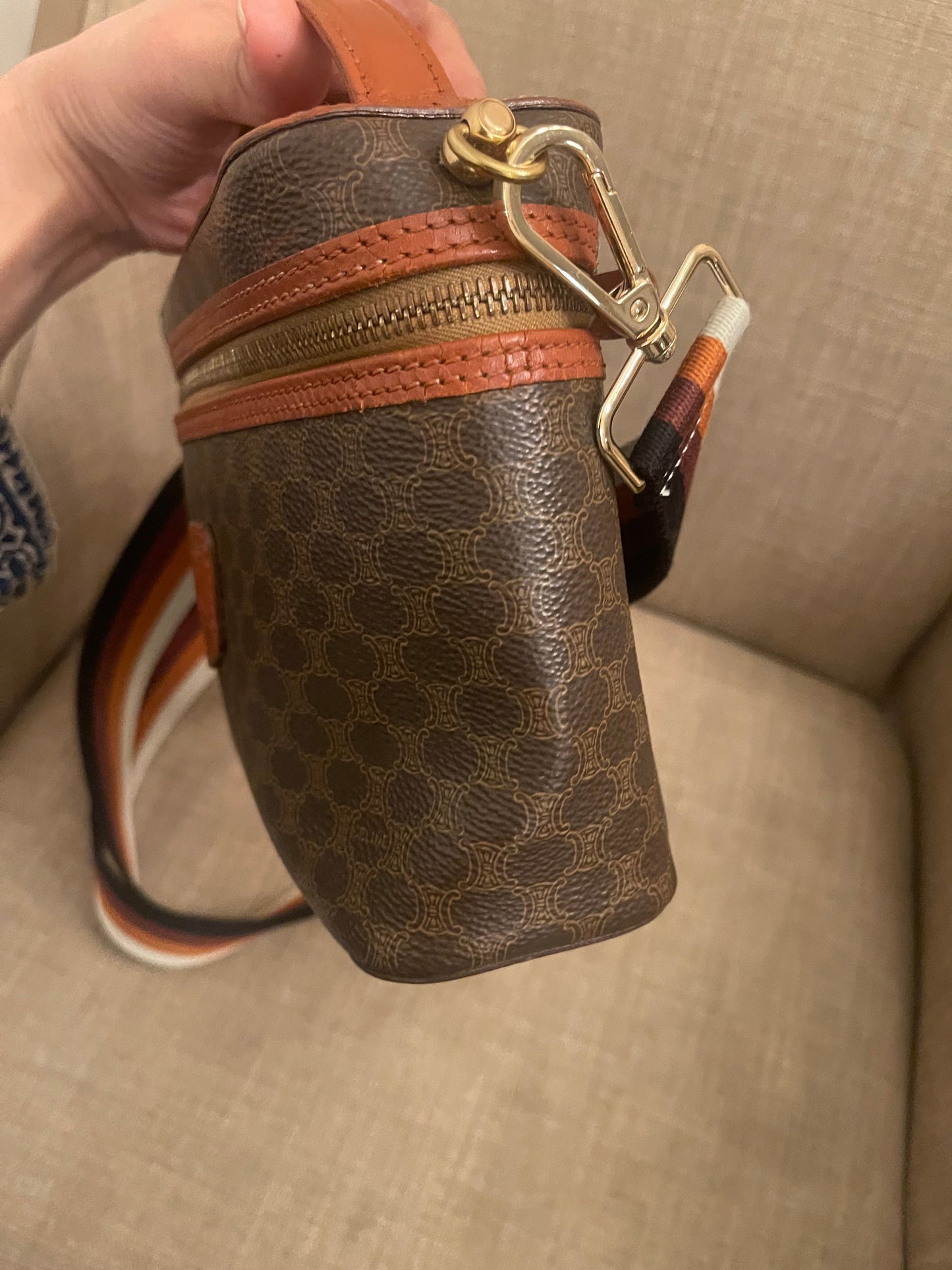 Authentic vintage Celine vanity clutch crossbody bag