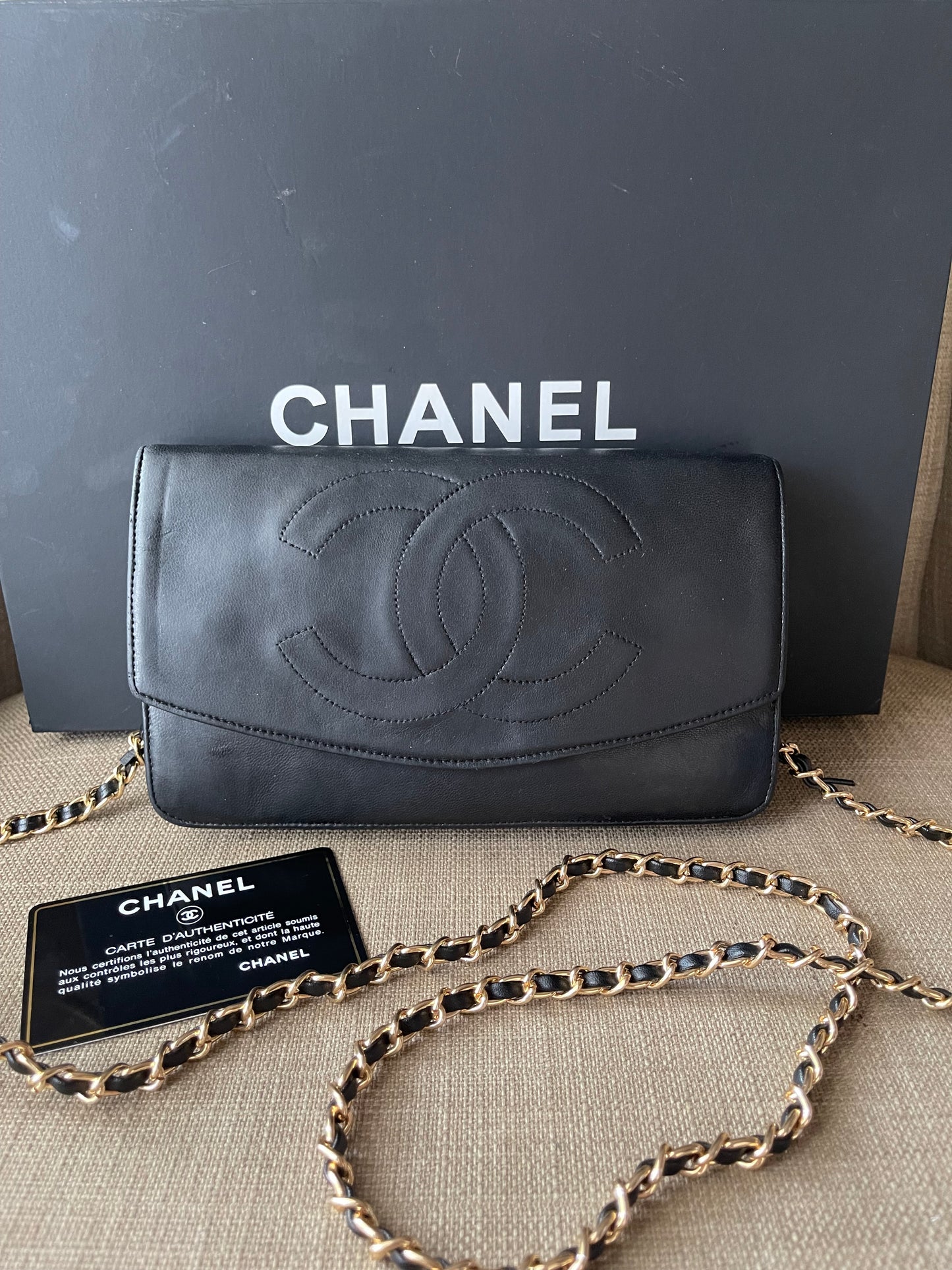 Authentic vintage CHANEL LEATHER WALLET