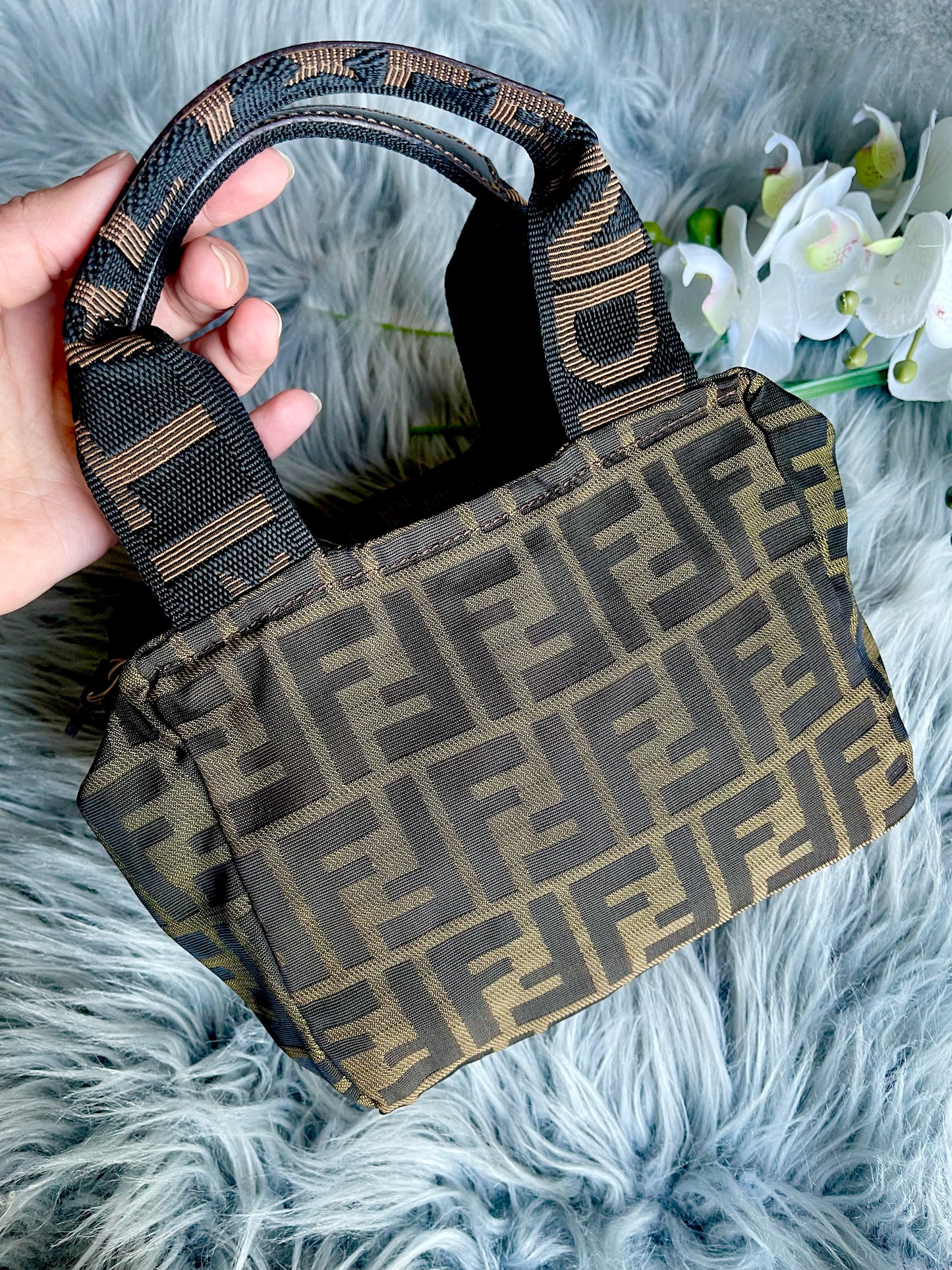 Authentic fendi vintage mini  satchel bag