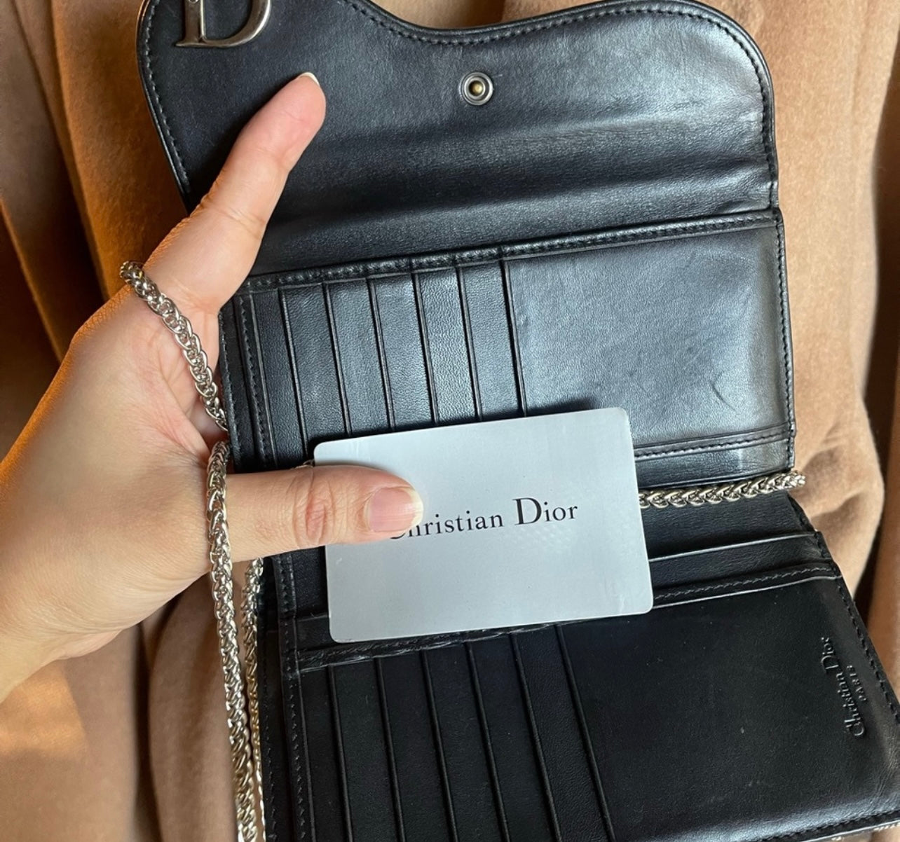 Authentic Dior vintage wallet on chain