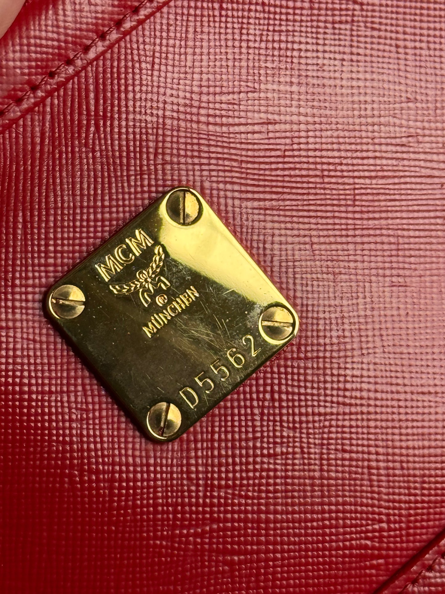 Authentic mcm patent leather shoulder bag