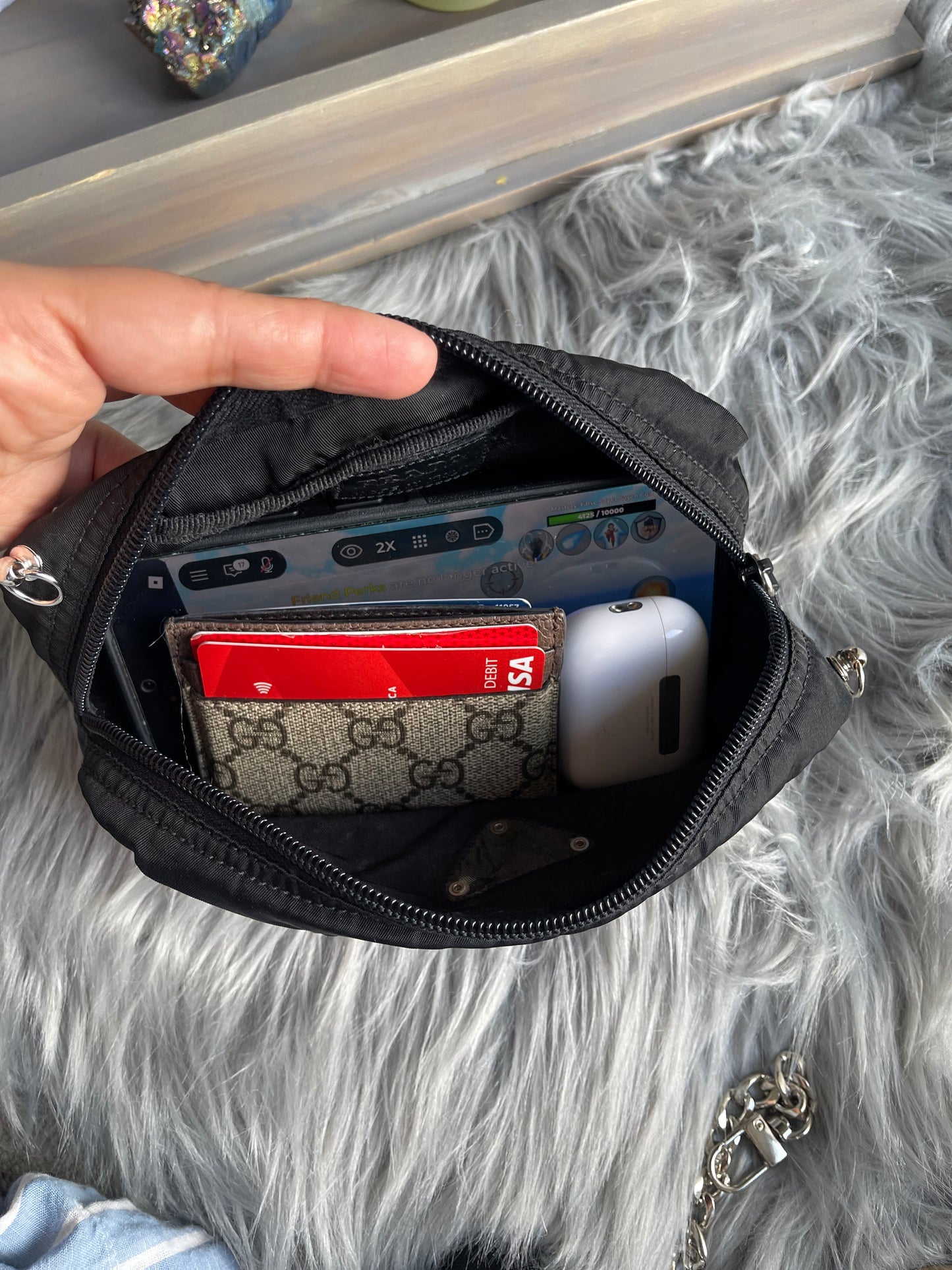 Authentic Prada nylon mini crossbody bag