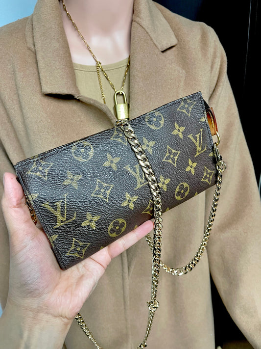 Authentic Louis Vuitton wristlet pouch FL0098 (wN8)