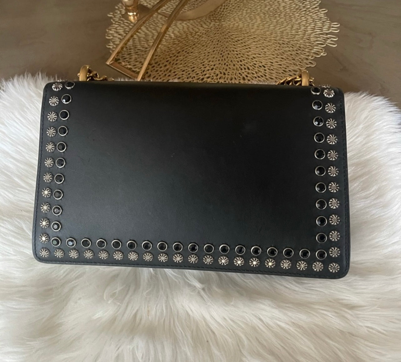 Authentic Gucci studded shoulder bag