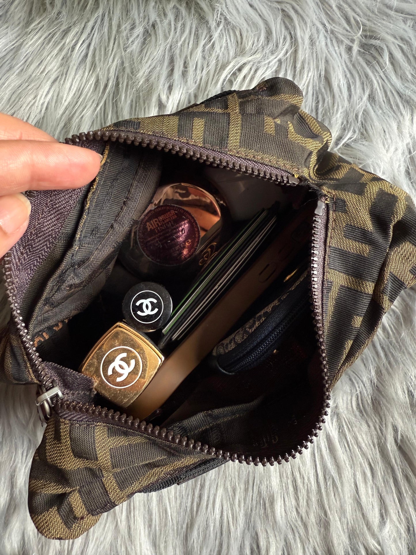 Authentic fendi vintage mini  satchel bag
