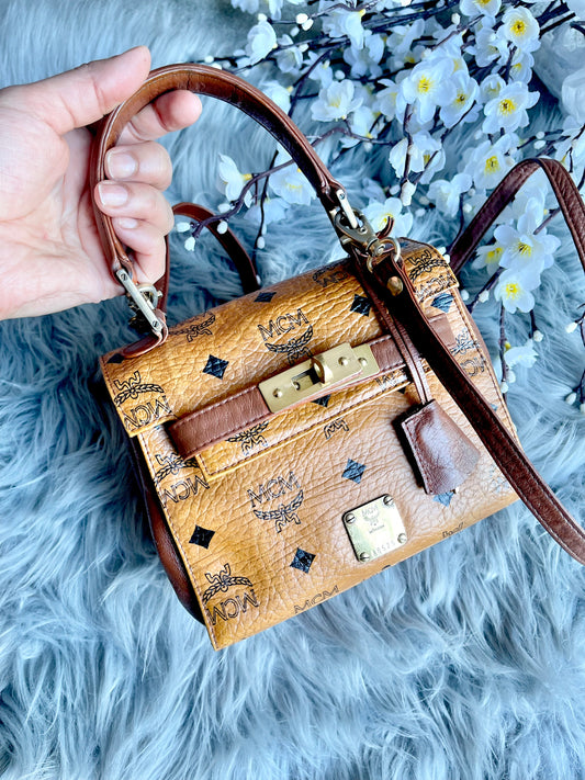 Authentic vintage MCM mini crossbody bad