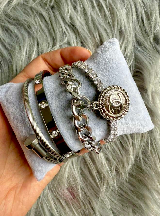 Upcycled vintage charm bracelet