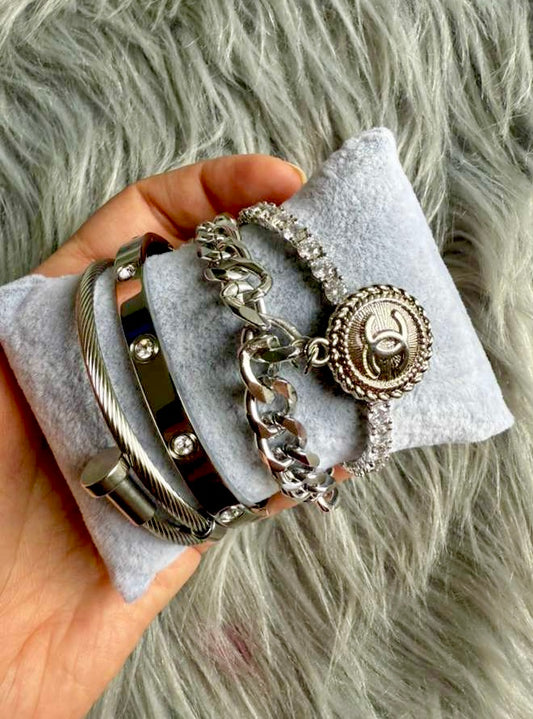 Upcycled vintage charm bracelet
