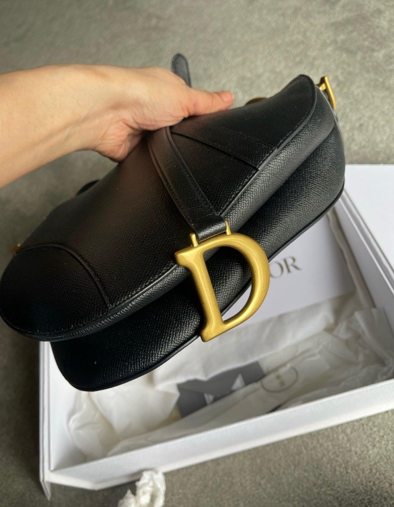 Authentic Christian Dior saddle bag medium