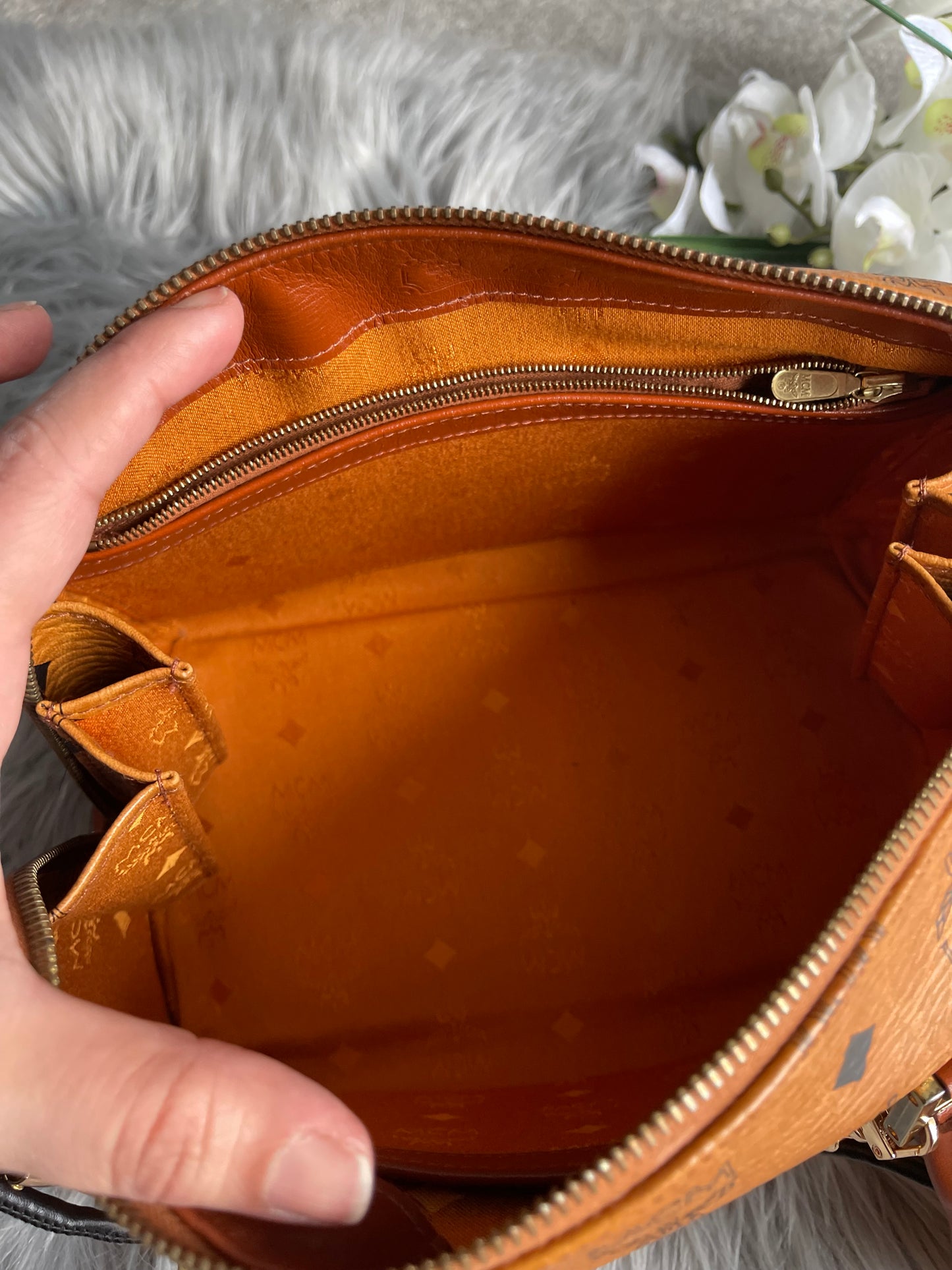 Authentic MCM vintage Congnac Boston bag