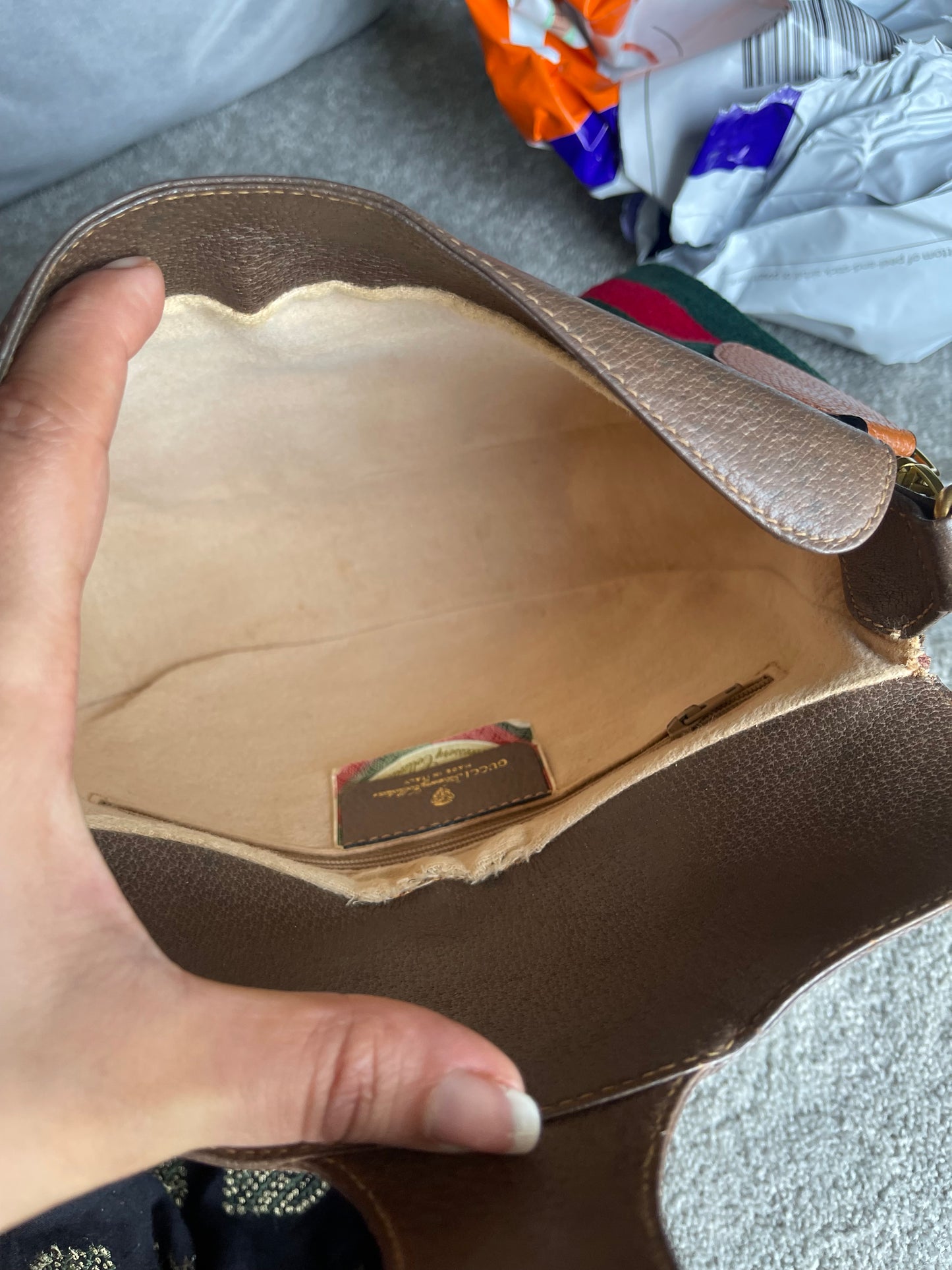 Authentic Gucci GG canvas crossbody