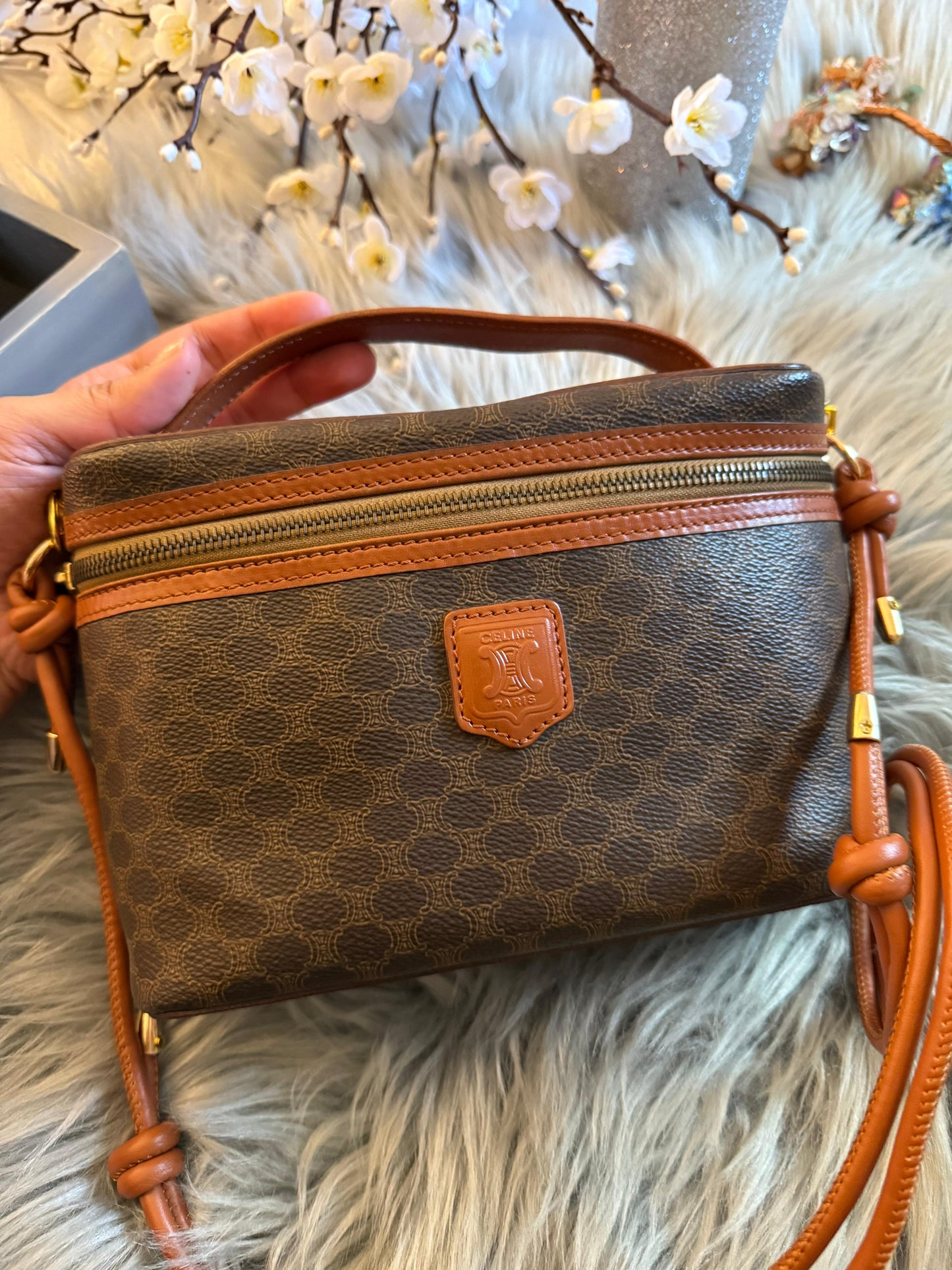 Authentic vintage Celine vanity bag