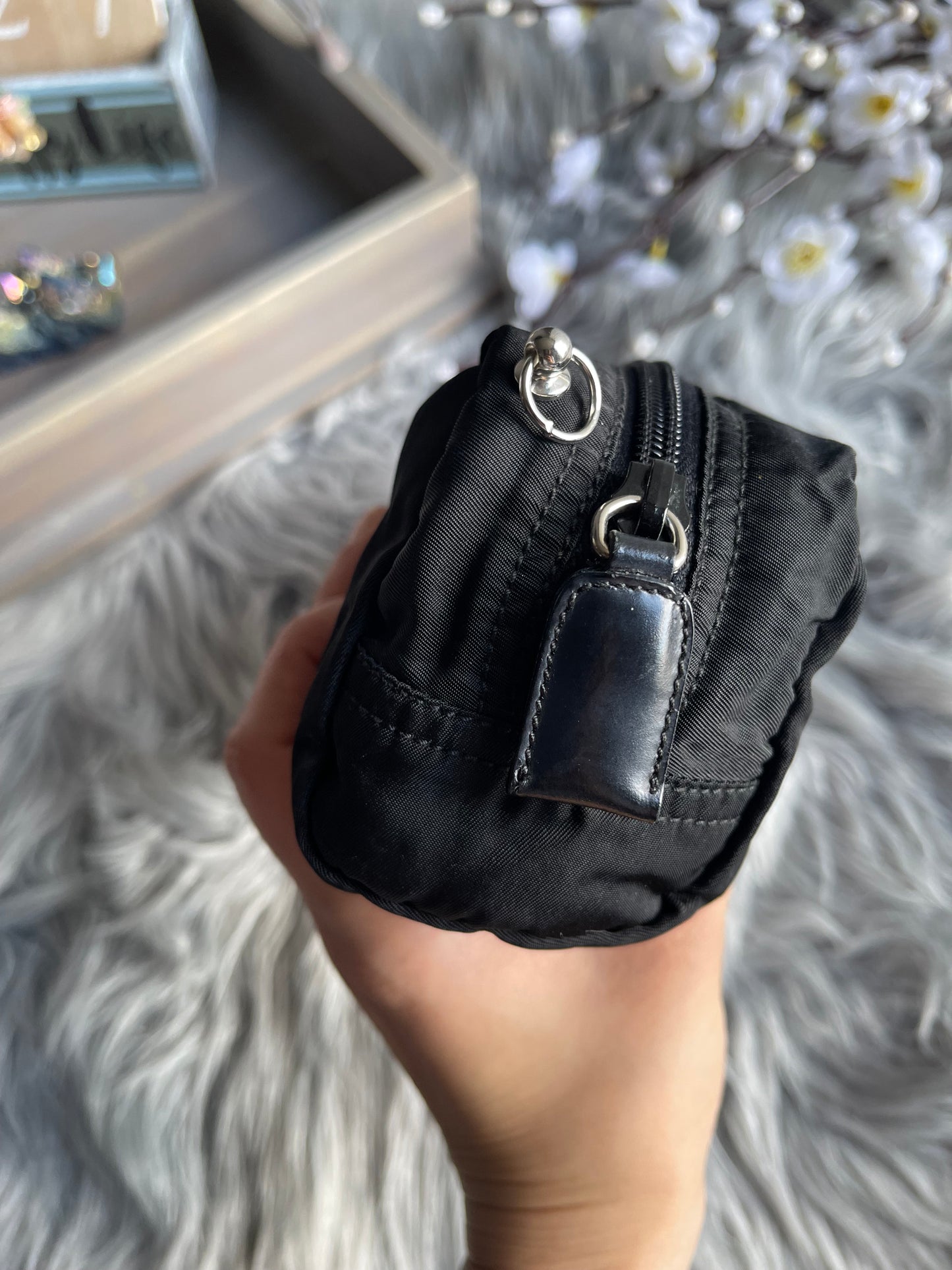 Authentic Prada nylon mini crossbody bag