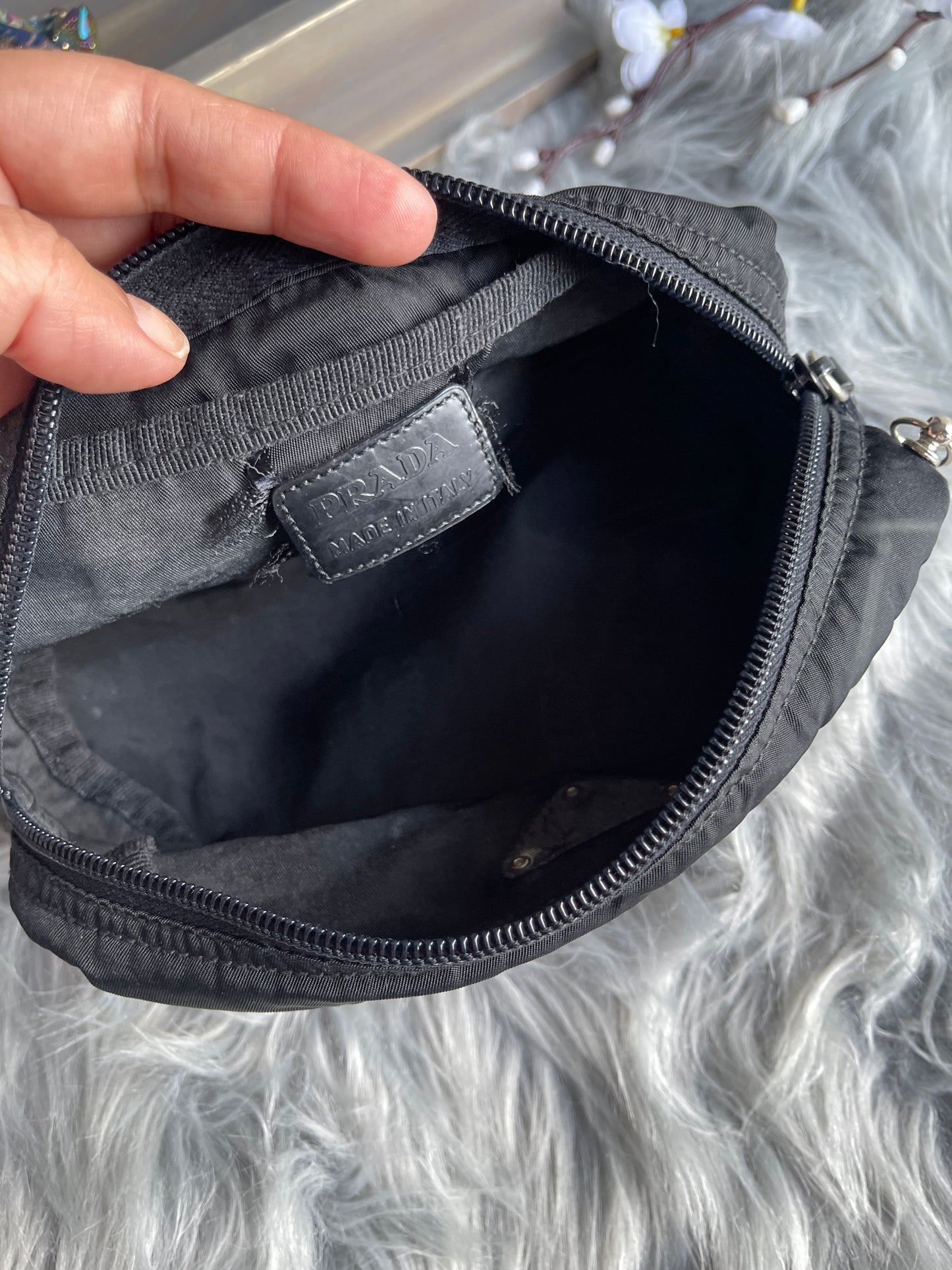 Authentic Prada nylon mini crossbody bag