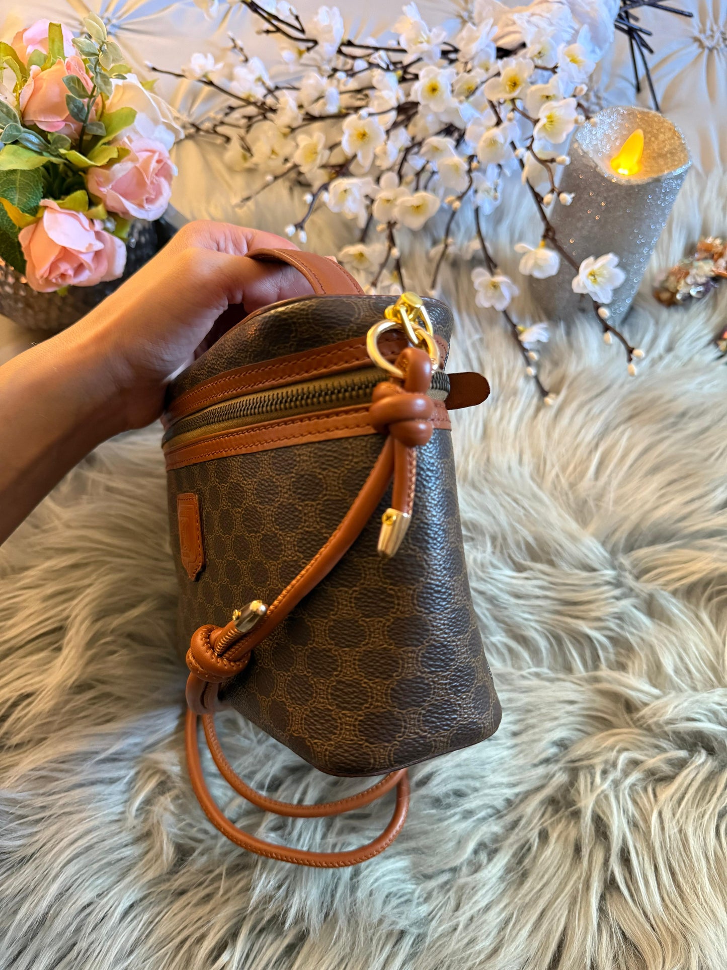 Authentic vintage Celine vanity bag