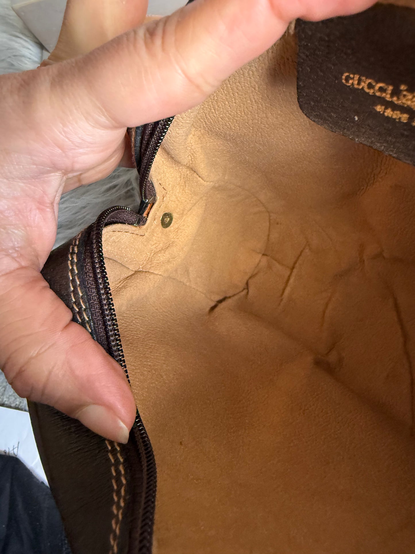 Authentic Gucci web sherry line clutch bag